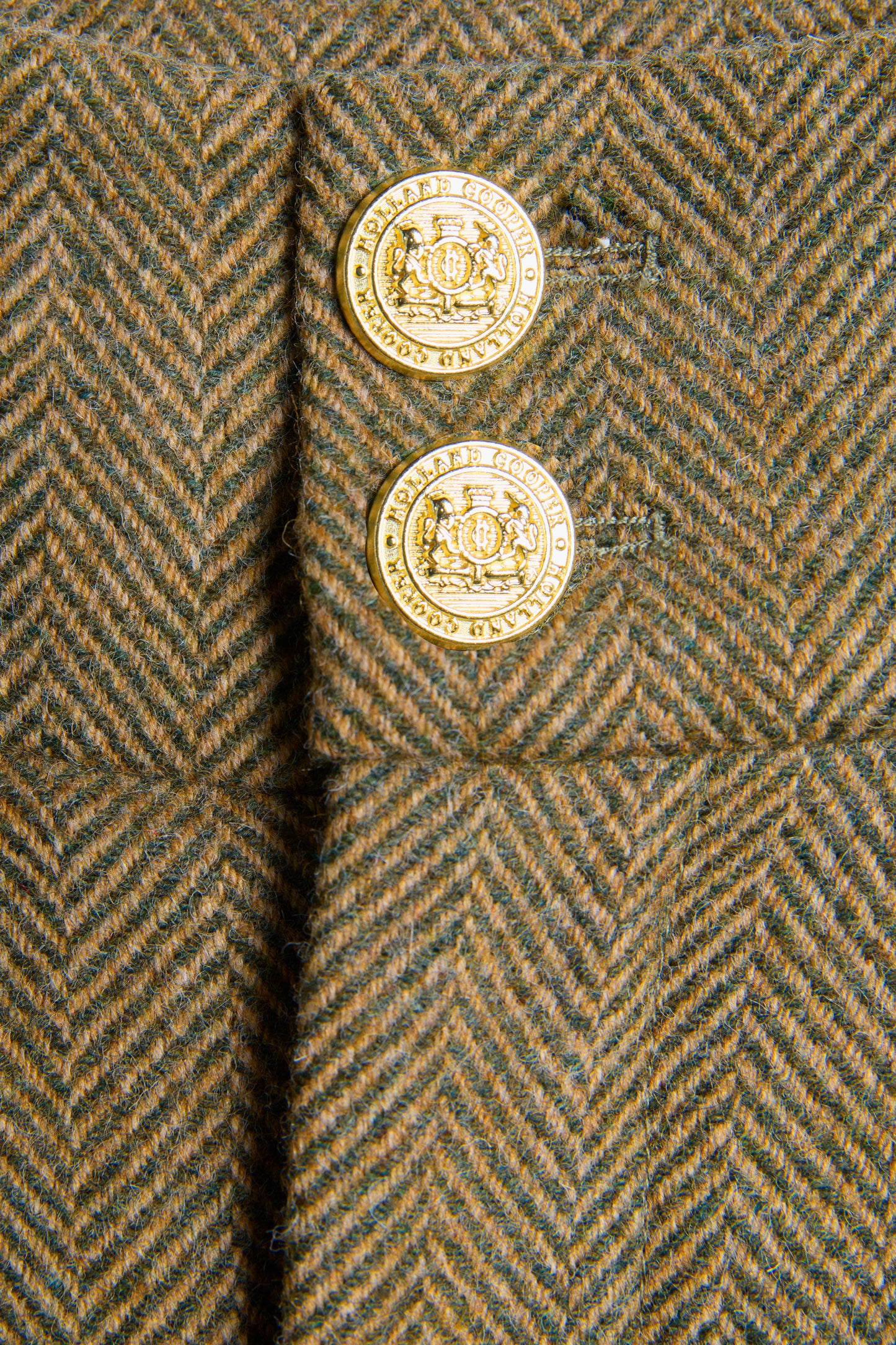 High Waisted Wide Leg Trouser (Moss Herringbone)