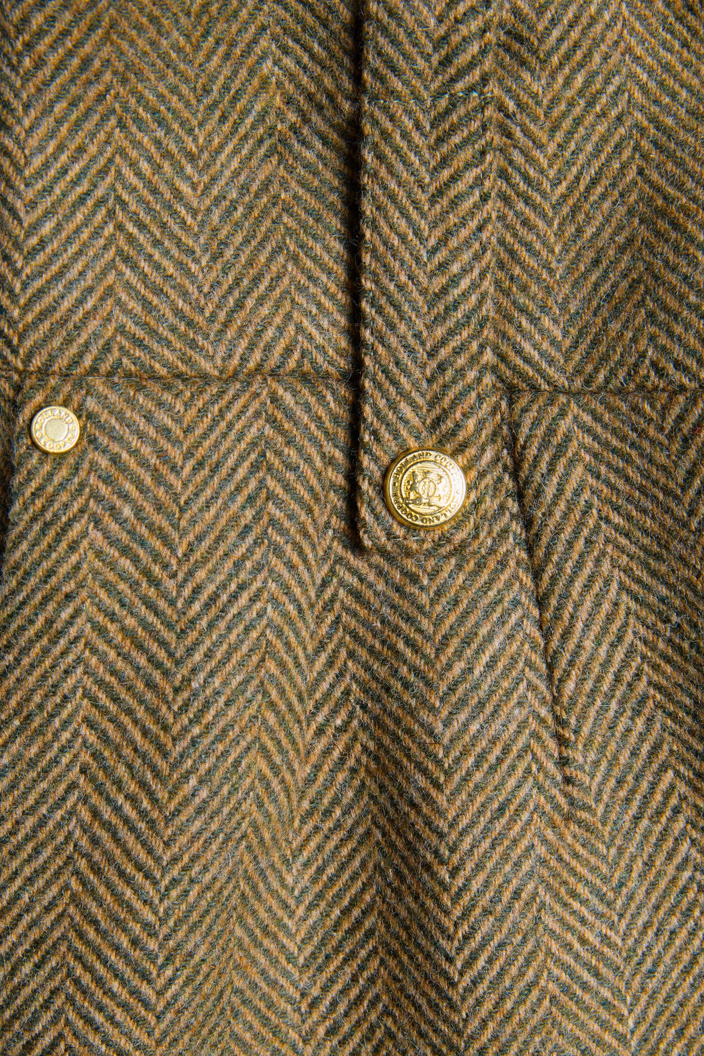 High Waisted Wide Leg Trouser (Moss Herringbone)