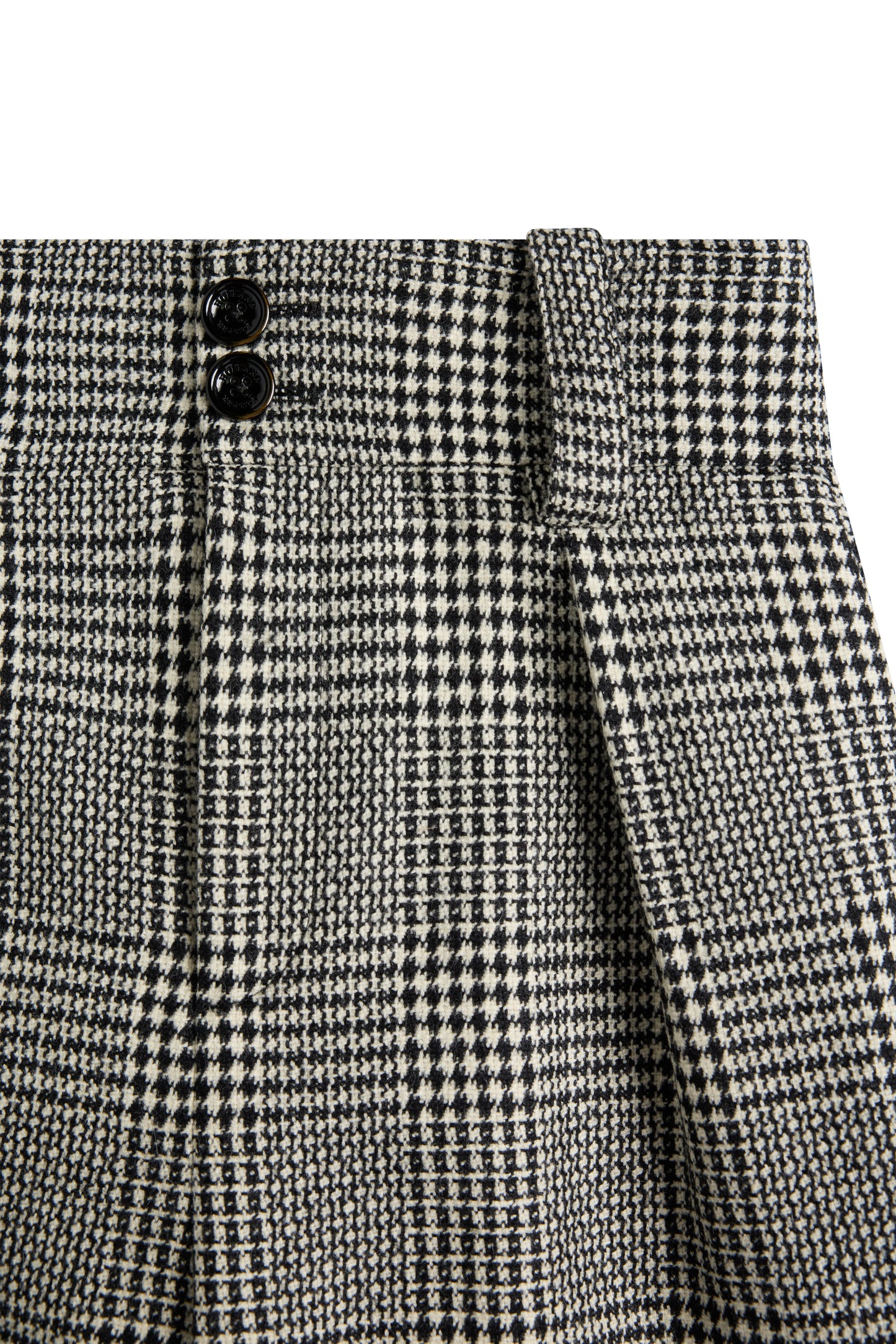 High Waisted Wide Leg Trouser (Prince Of Wales Mono)