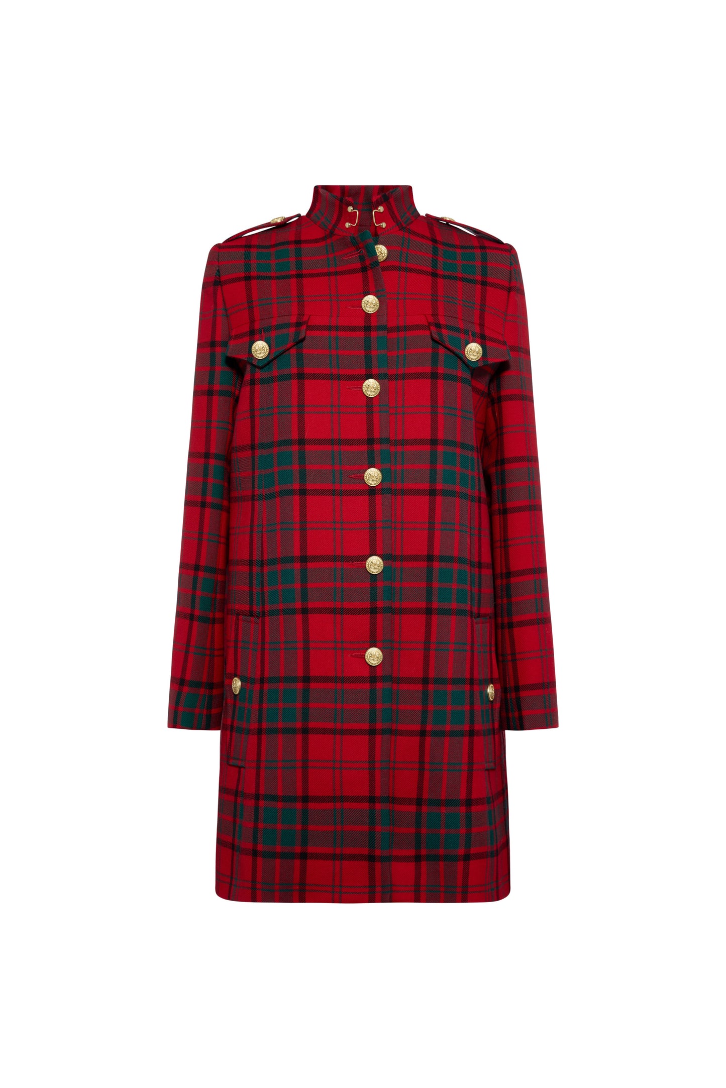 Highbury Cape Coat (Red Tartan)