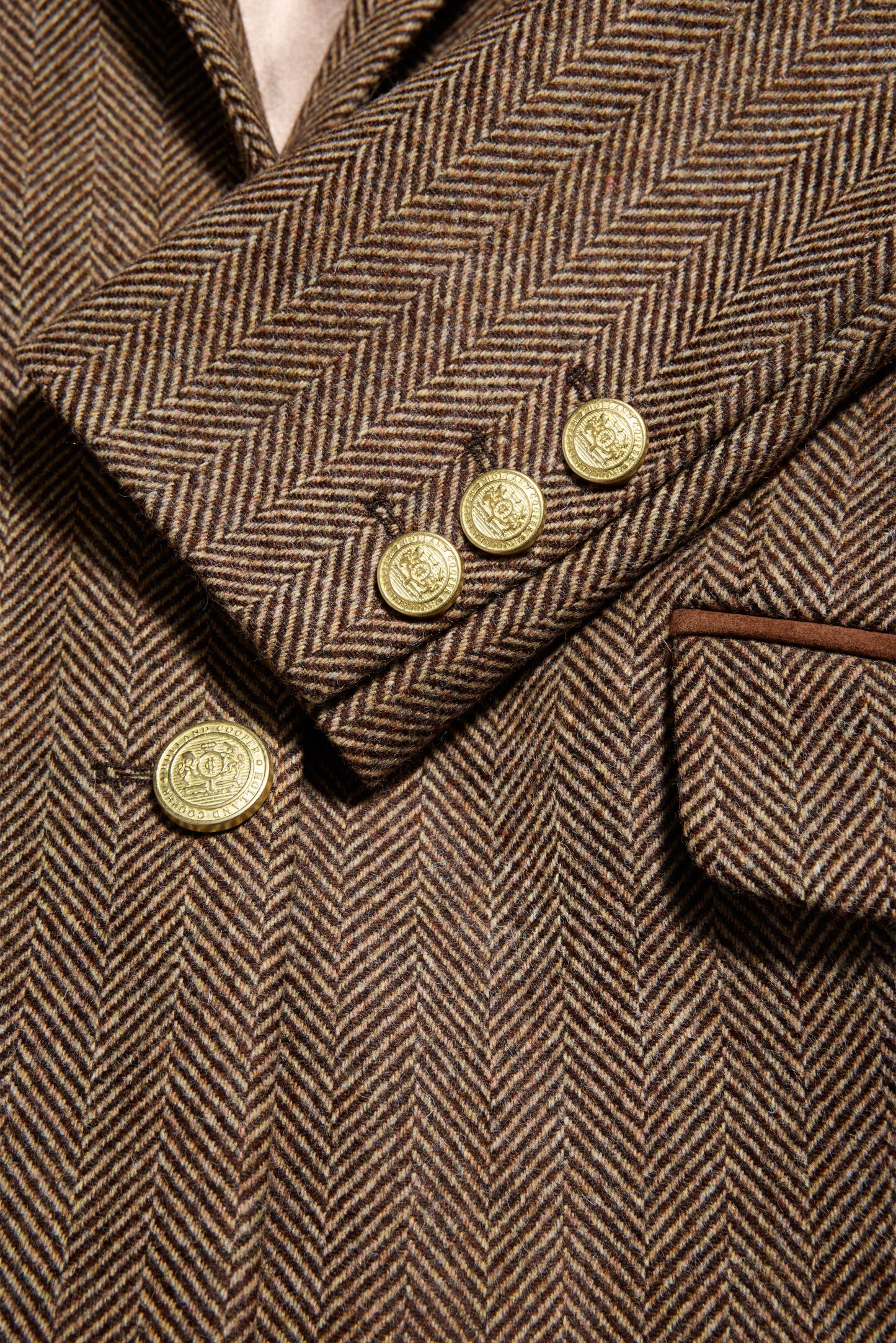 Highgrove Coat (Large Scale Brown Herringbone)