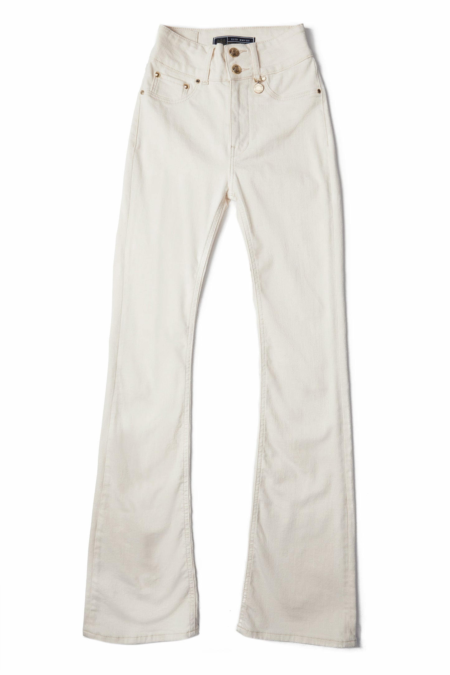 High Rise Flared Jean (Oatmeal)