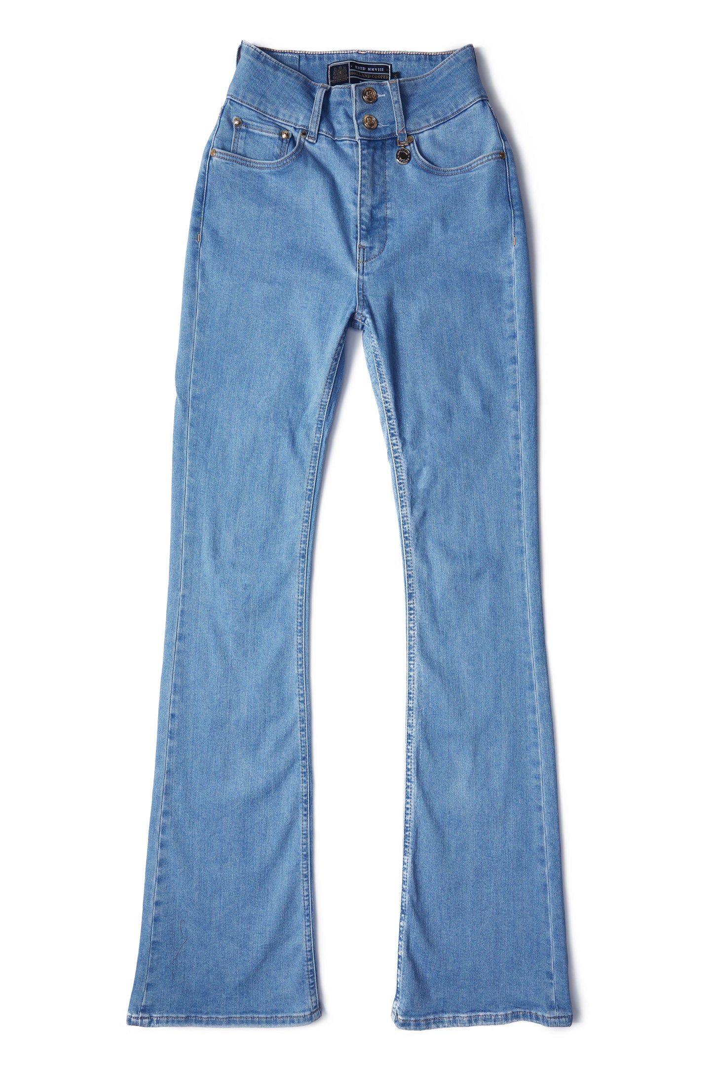 High Rise Flared Jean (Light Denim)