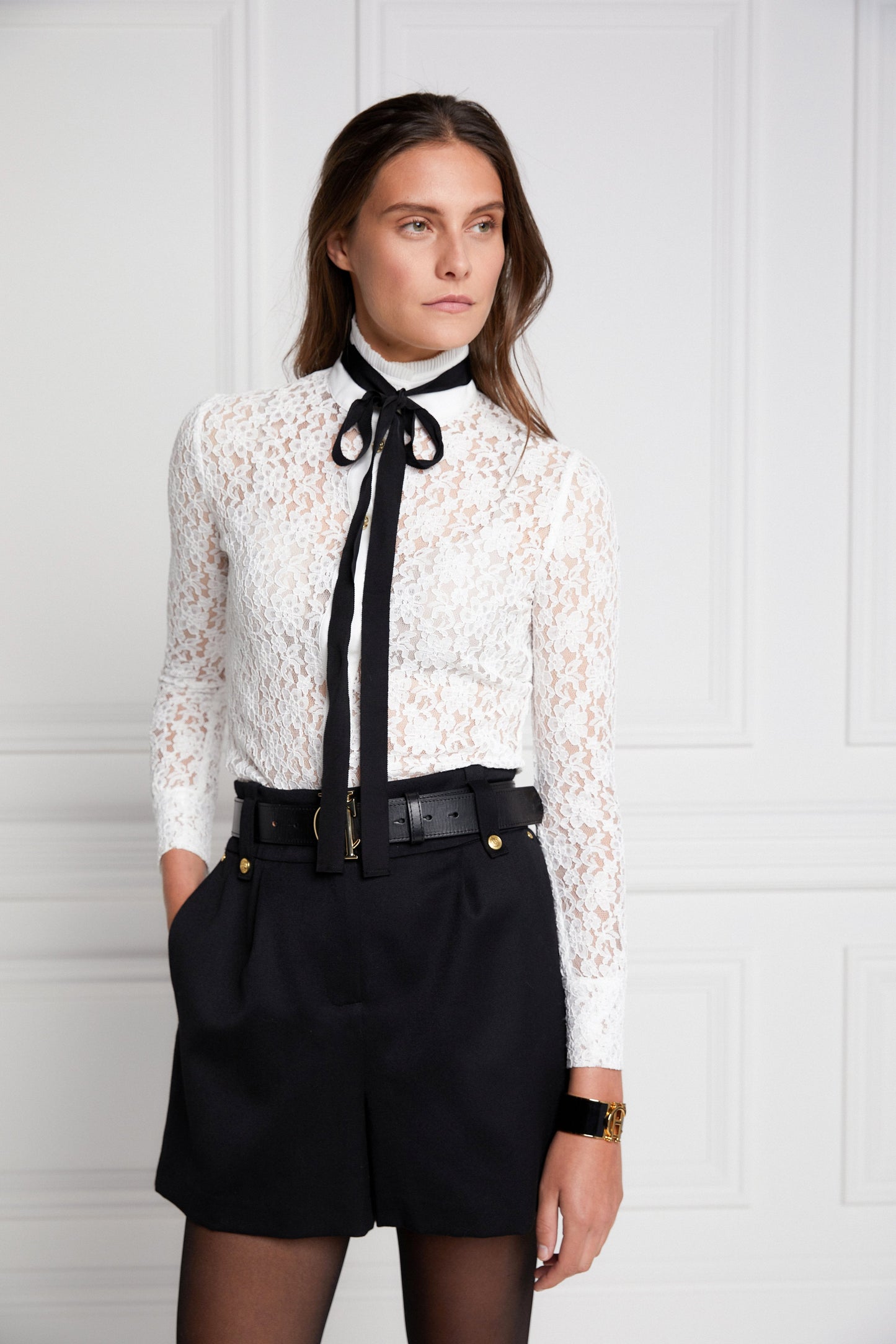 Luxe Tailored Short (Black Barathea)