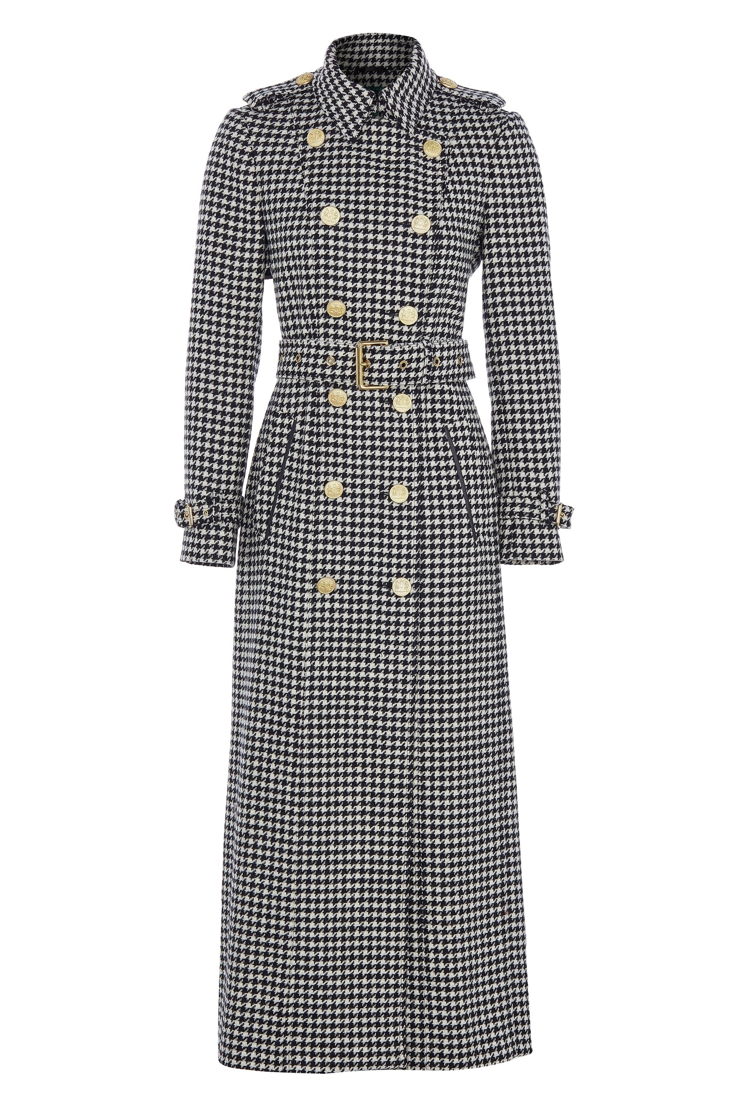 Full Length Marlborough Trench Coat (Houndstooth)