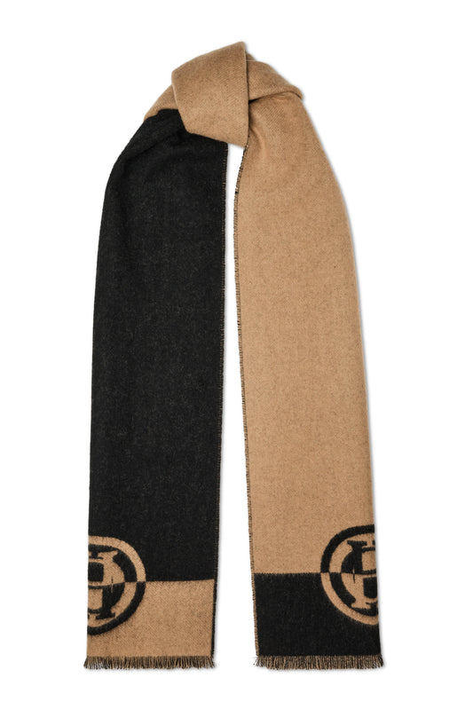 Jacquard Scarf (Camel Black)