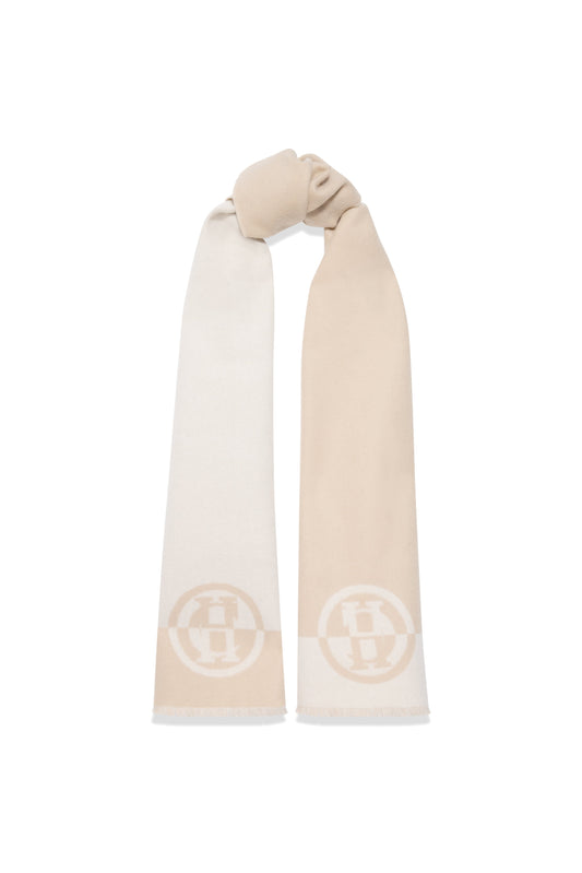 Jacquard Scarf (Cream Taupe)