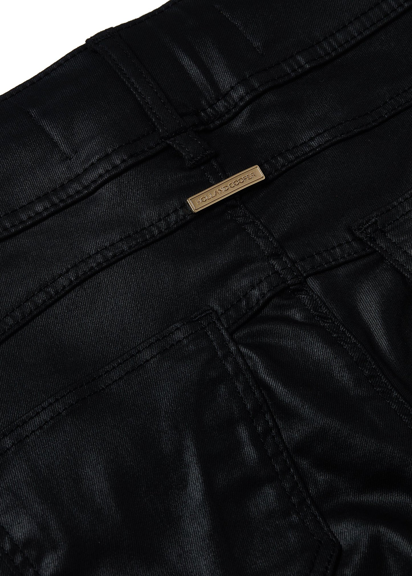 Coated Biker Jean (Black)