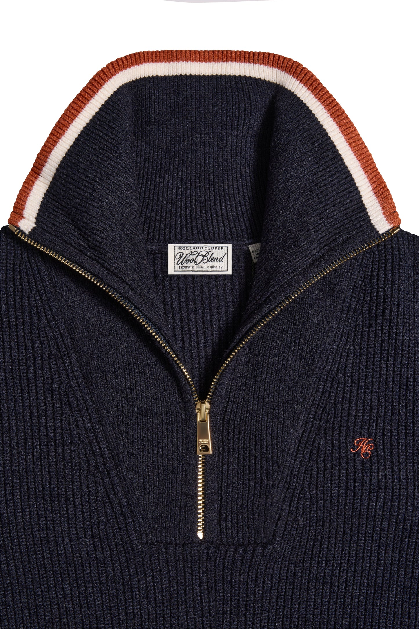 Jessica Quarter Zip Knit (Ink Navy)