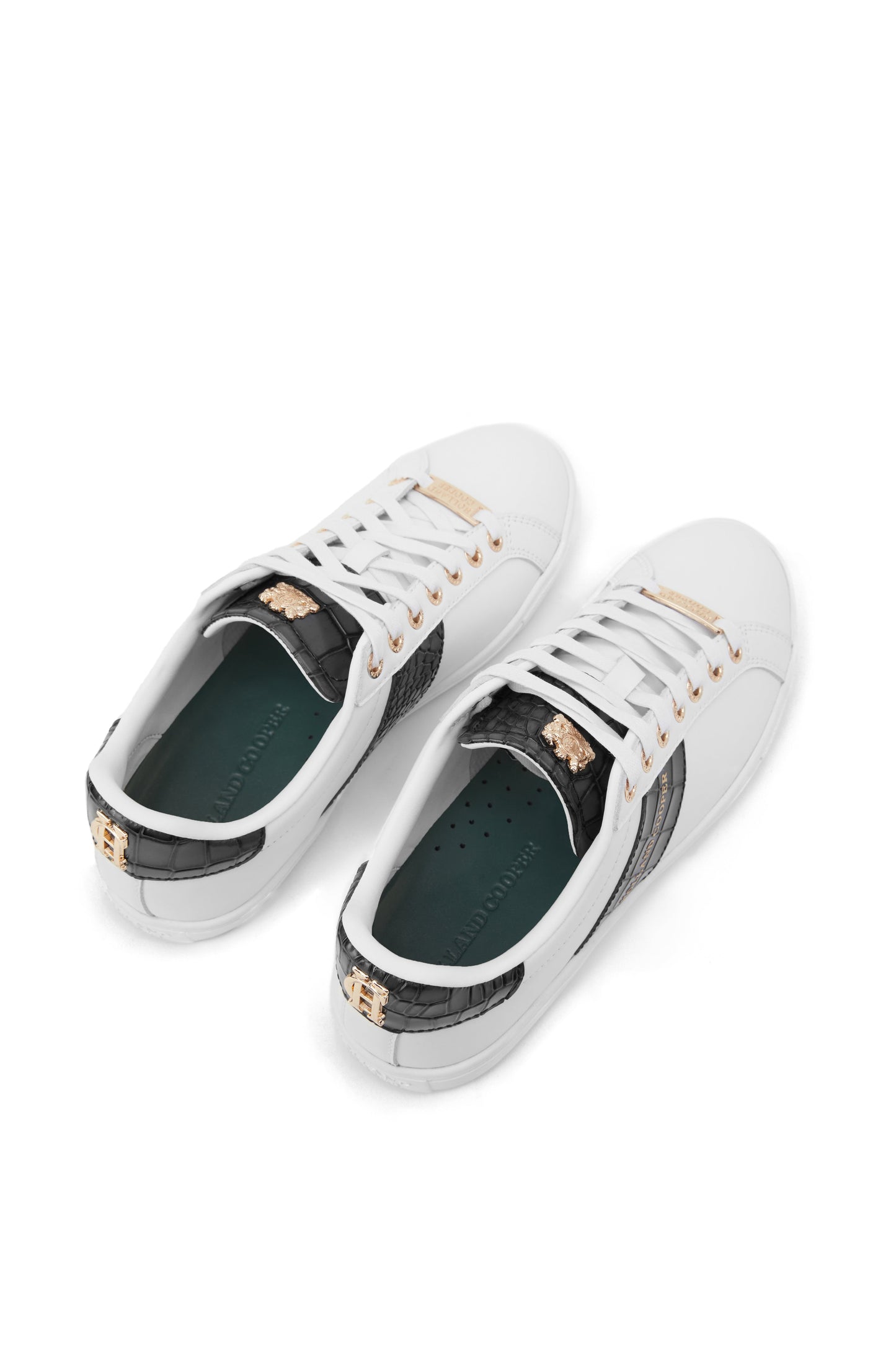 Knightsbridge Court Trainer (Black Croc)