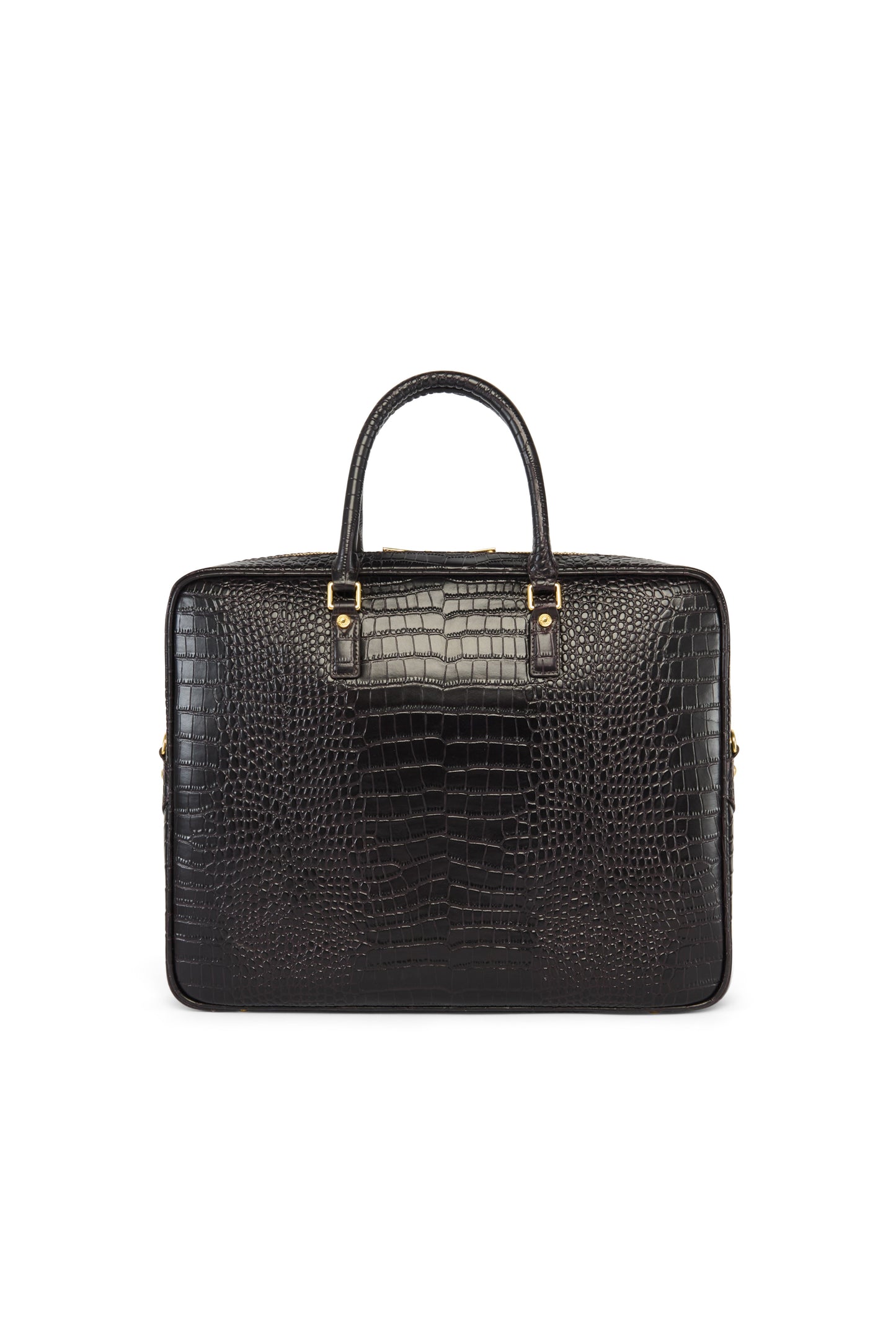 Knightsbridge Briefcase (Rich Chocolate Croc)