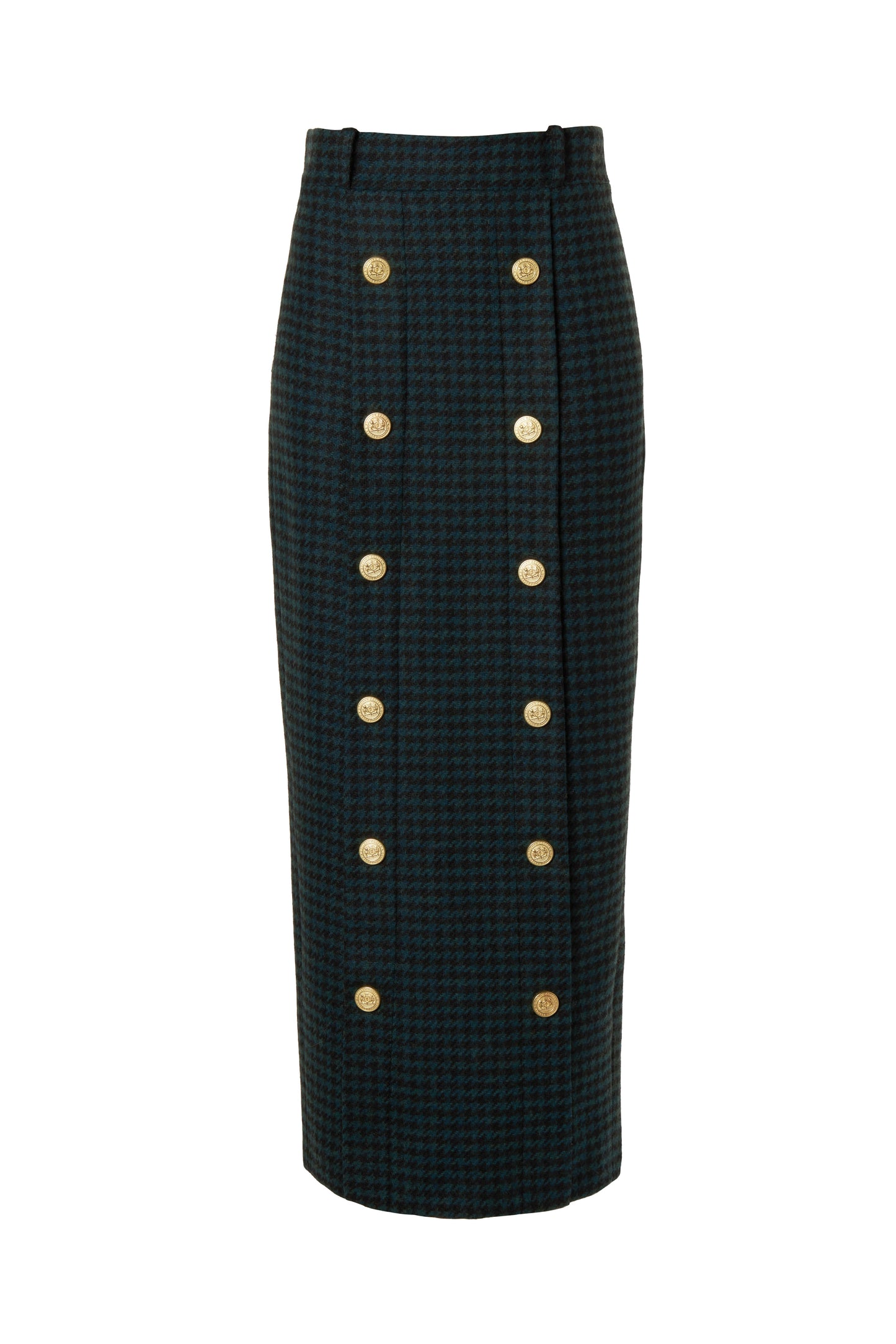 Knightsbridge Maxi Skirt (Emerald Houndstooth)