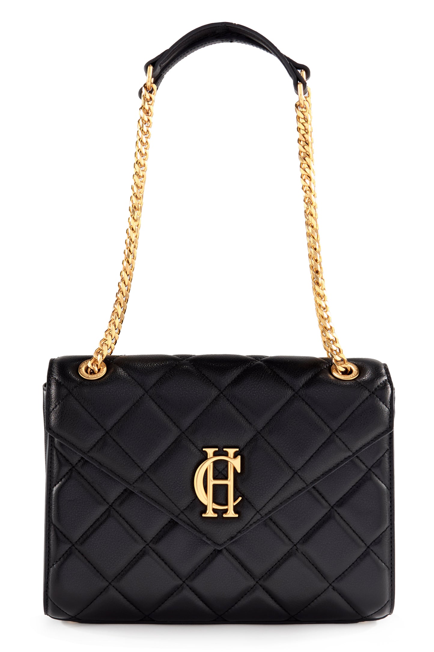 Knightsbridge Shoulder Bag (Black Leather)