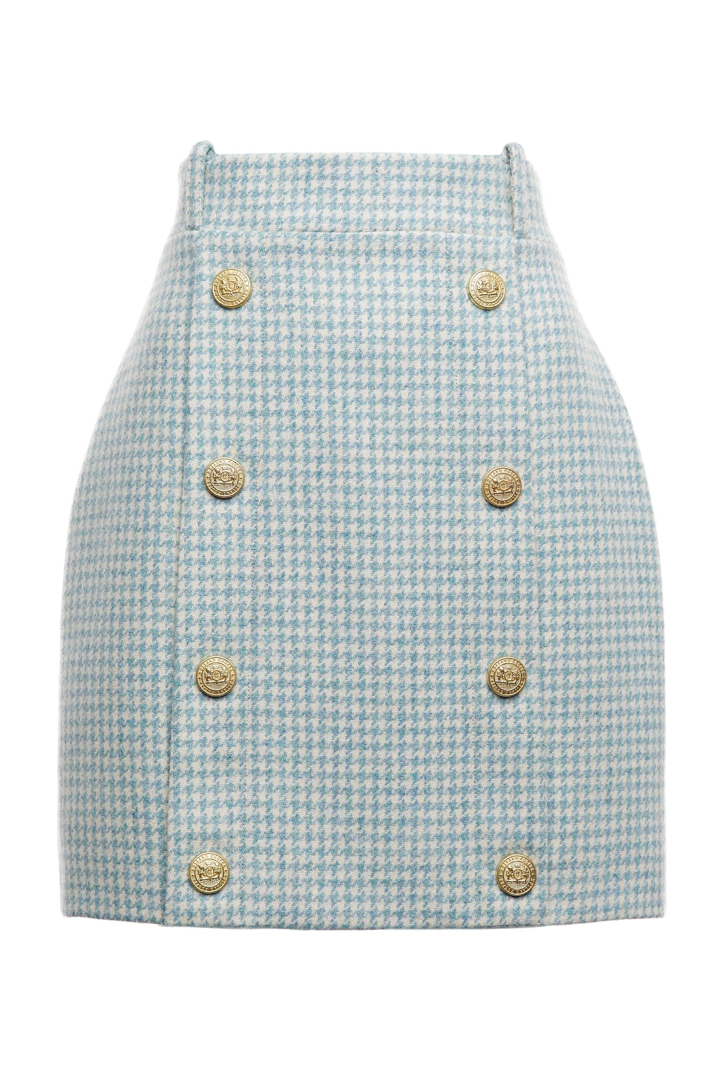 Knightsbridge Skirt (Teal Houndstooth)