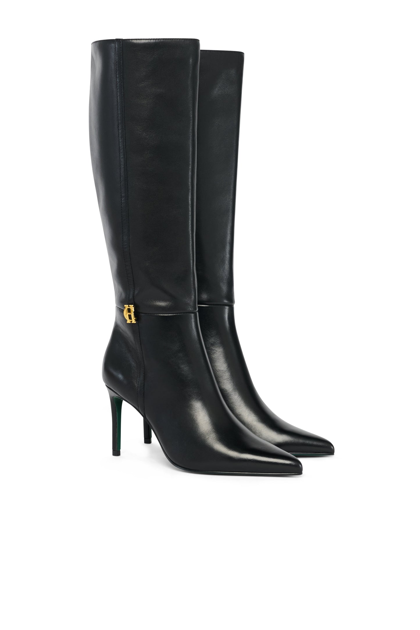 London Heel Boot (Black Leather)
