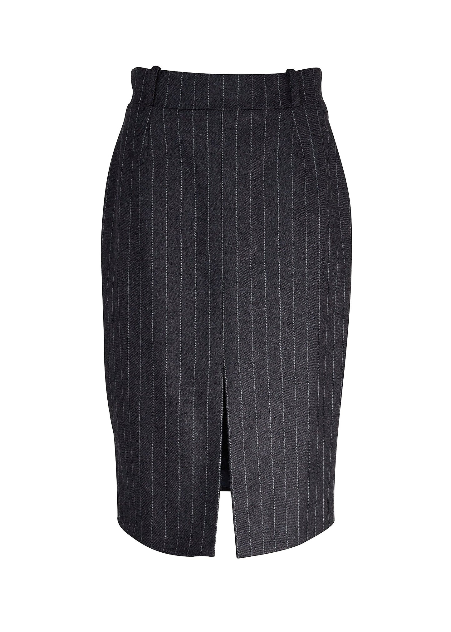 Mayfair Pencil Skirt (Charcoal Pinstripe)