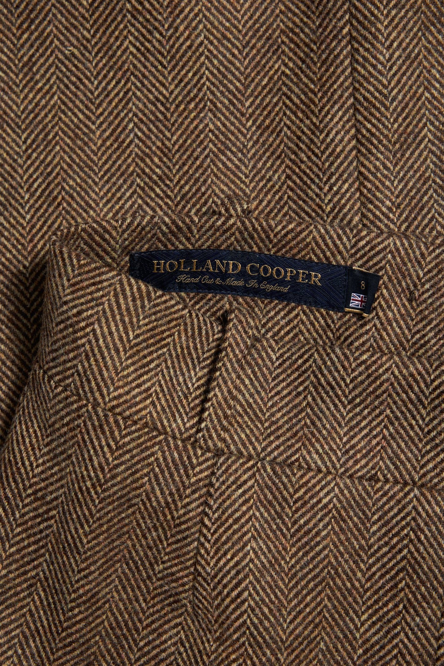 Mayfair Pencil Skirt (Large Scale Brown Herringbone)