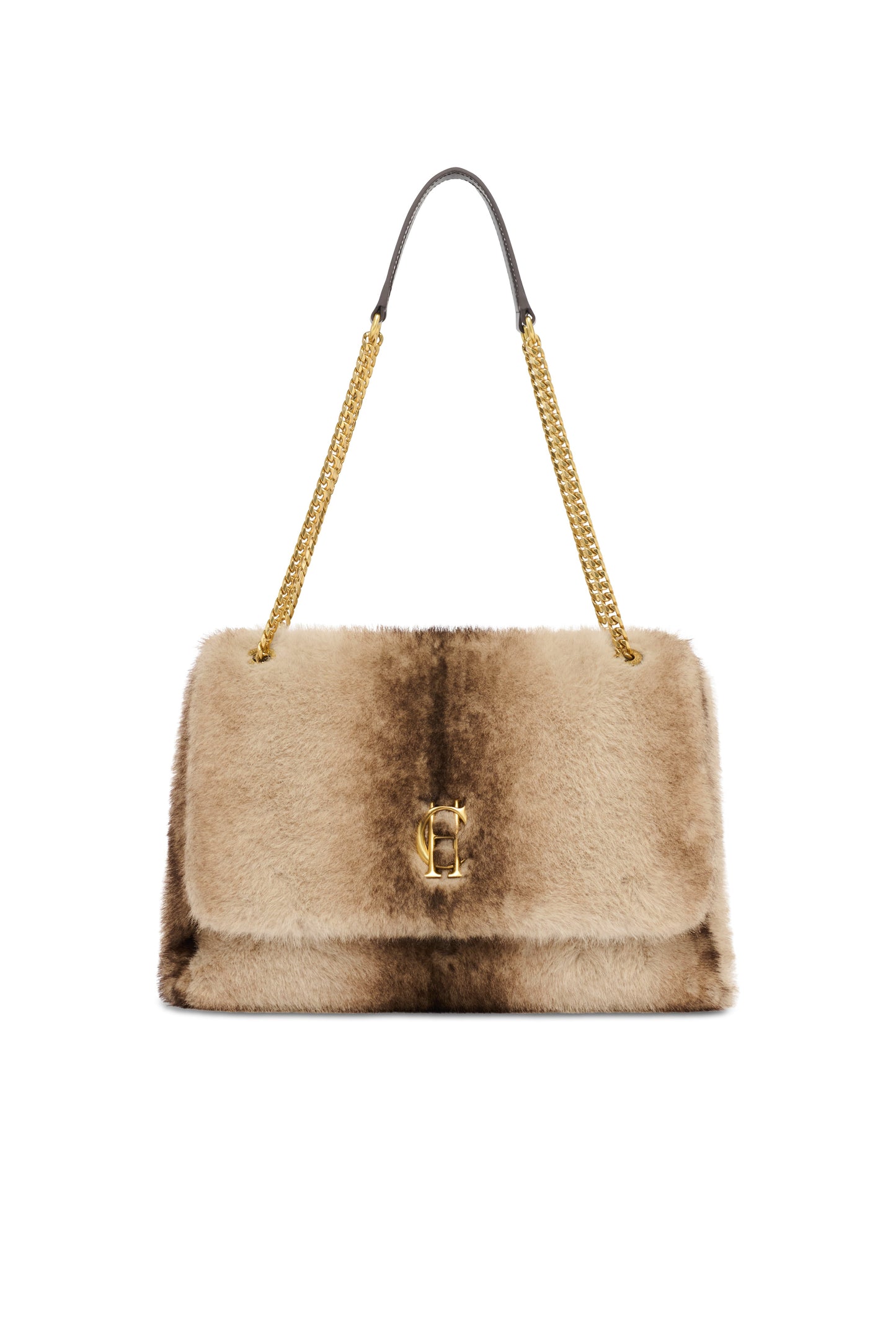 Milan Shoulder Bag (Mink Faux Fur)