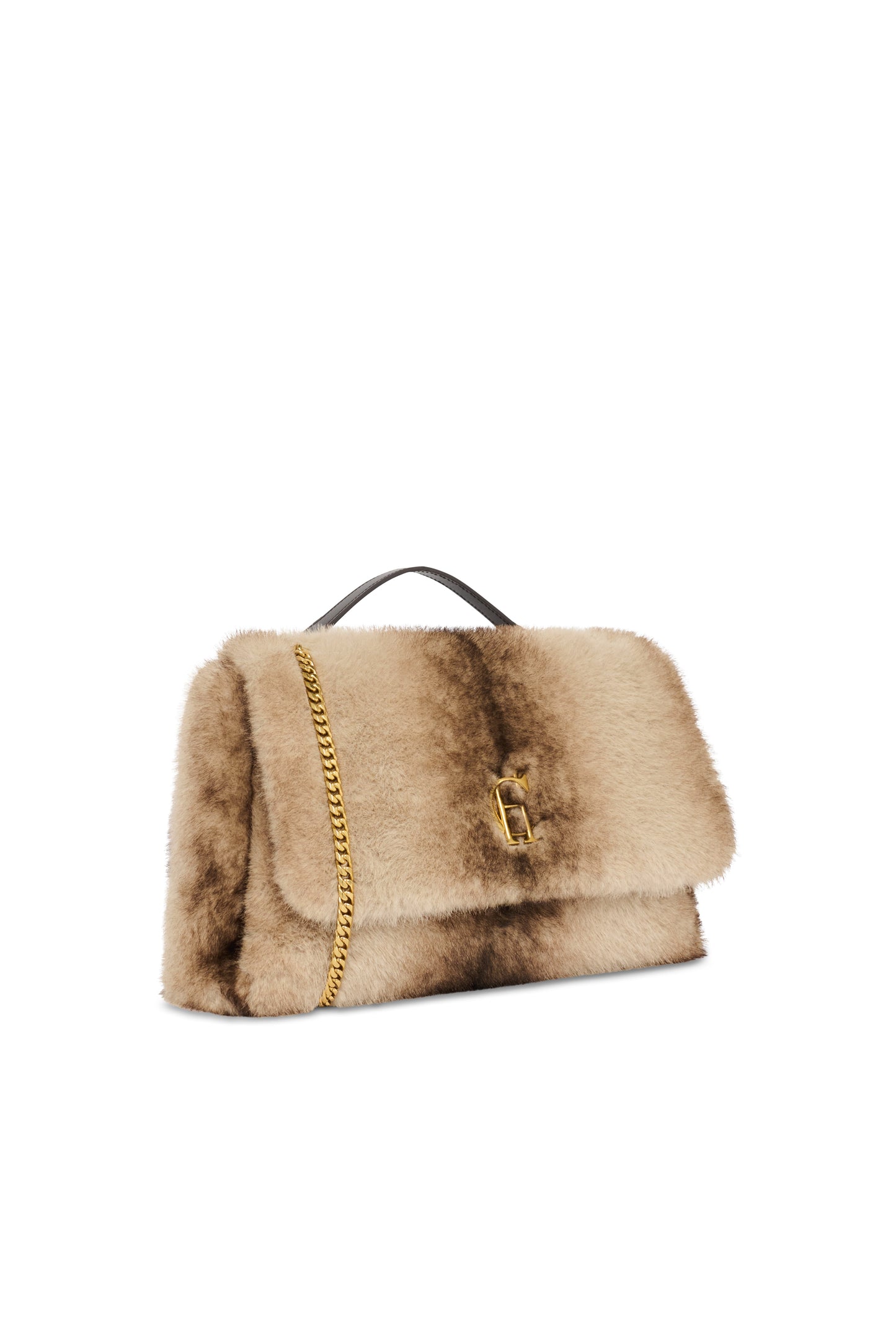 Milan Shoulder Bag (Mink Faux Fur)
