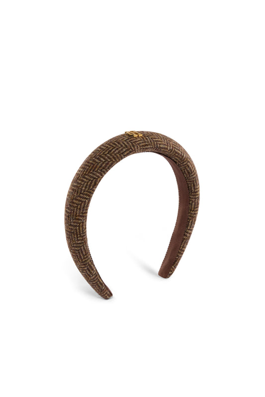 Narrow Headband (Brown Herringbone)