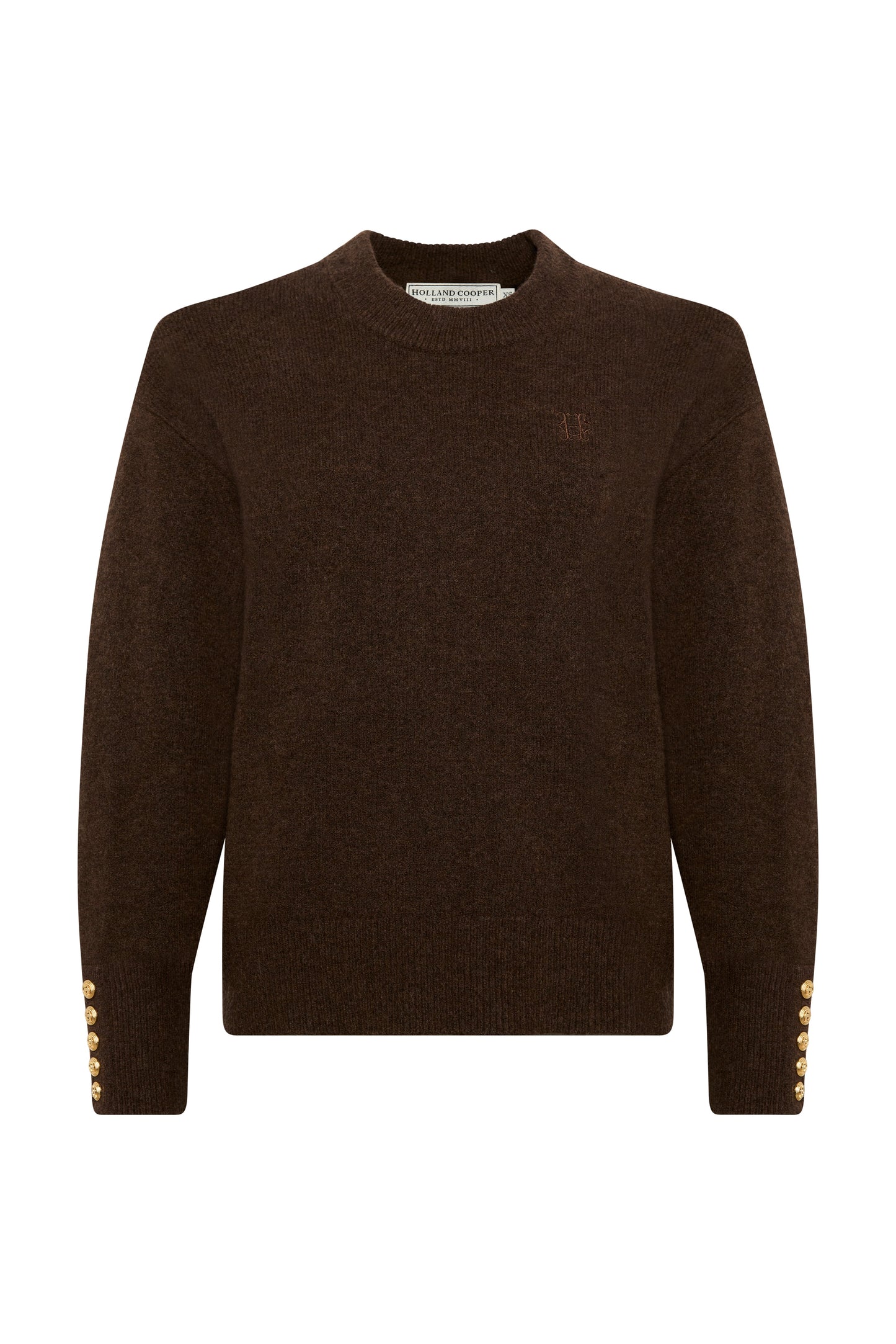 Nina Crew Neck Knit (Chocolate)