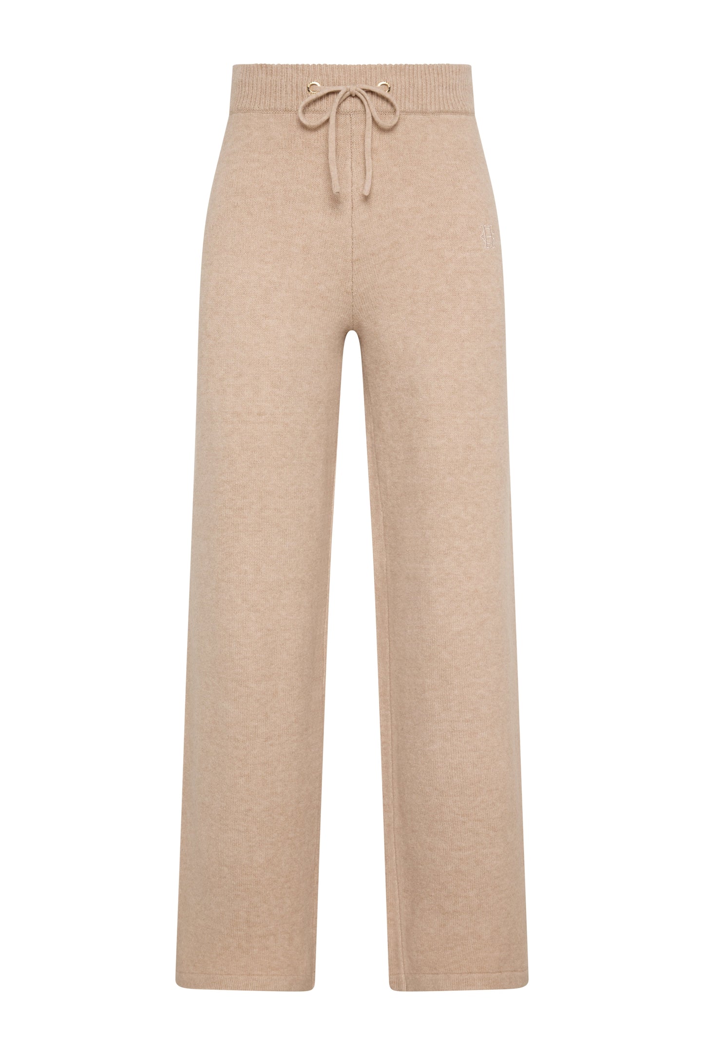 Nina Knitted Wide Leg Pant (Toffee Marl)