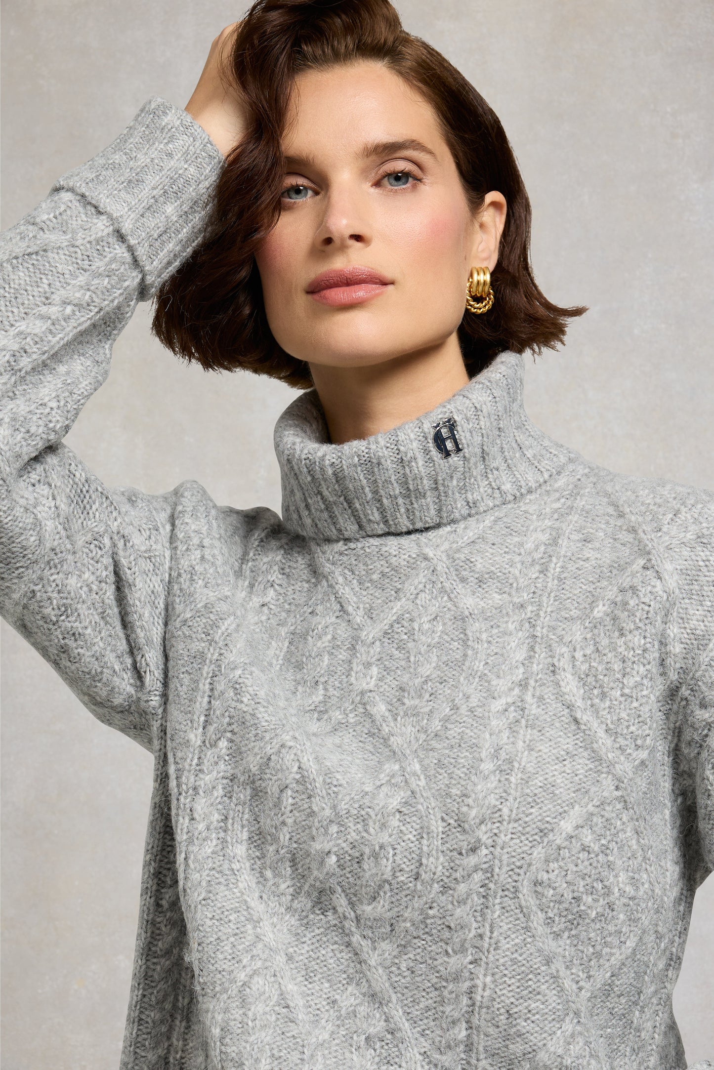 Noveli Roll Neck Knit (Light Grey)
