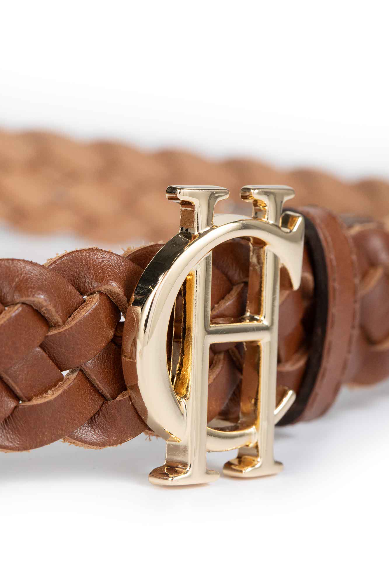 Plaited Slim Belt (Tan)