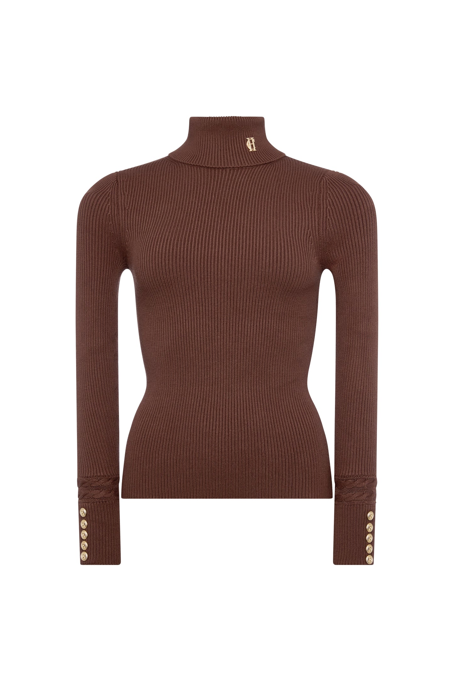 Painswick Roll Neck Knit (Cocoa)