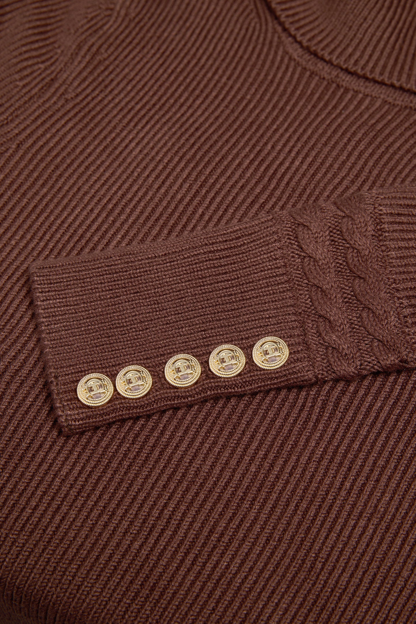 Painswick Roll Neck Knit (Cocoa)