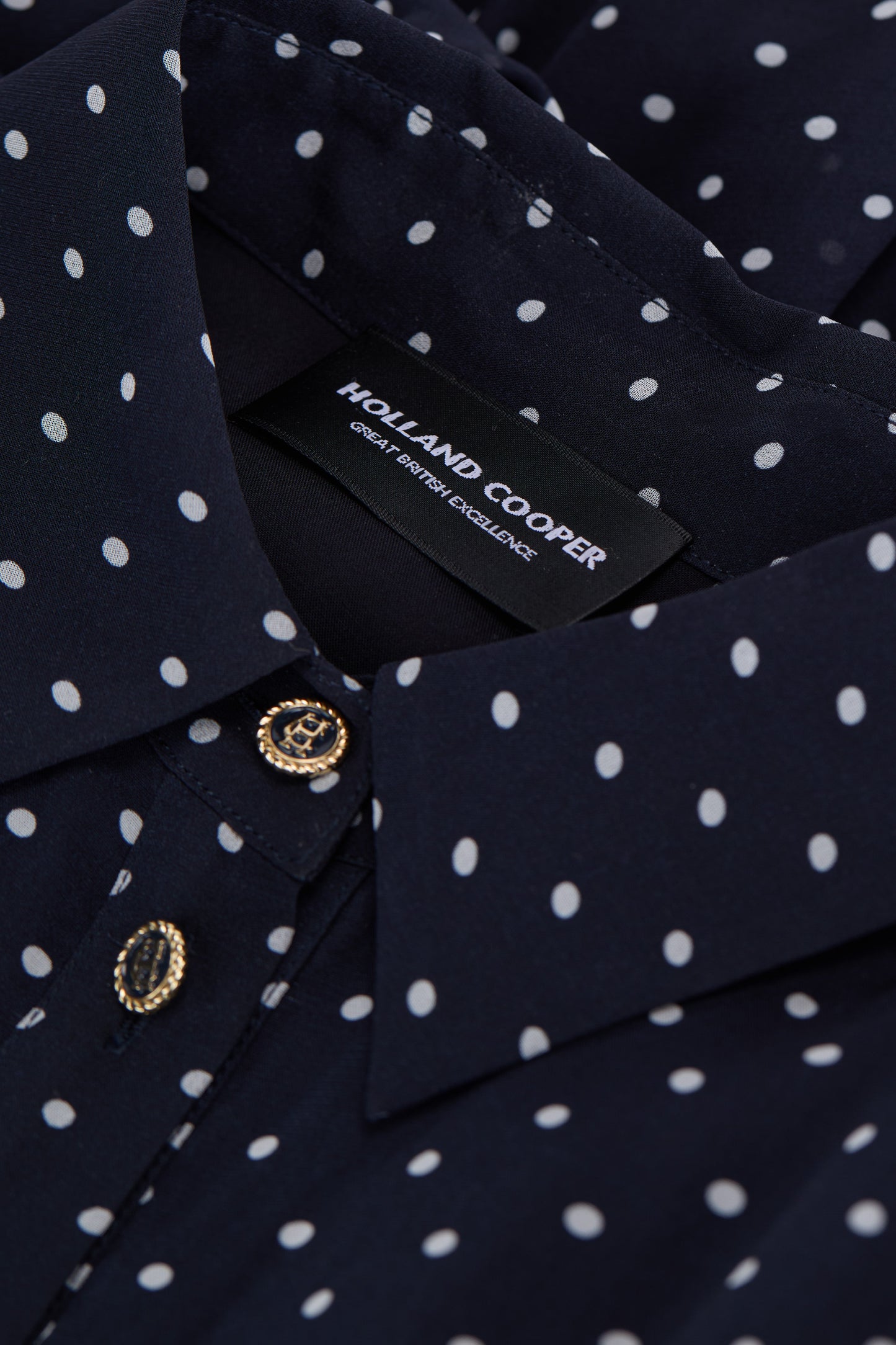 Paros Shirt Dress (Navy Polka Dot)