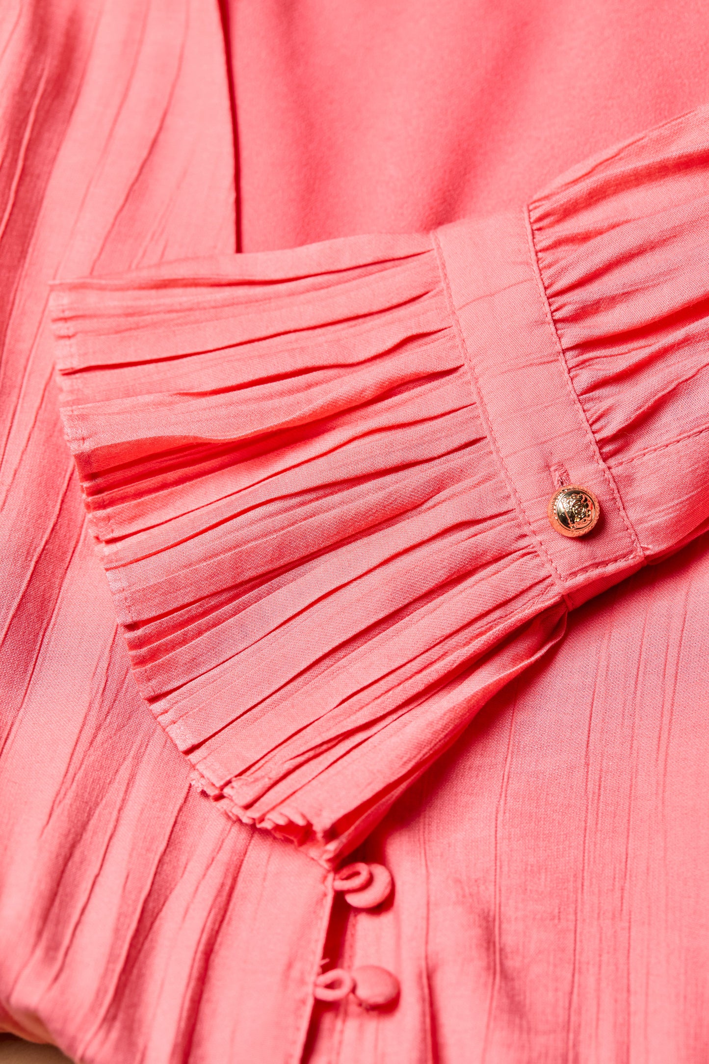 Phoebe V-Neck Mini Dress (Coral)