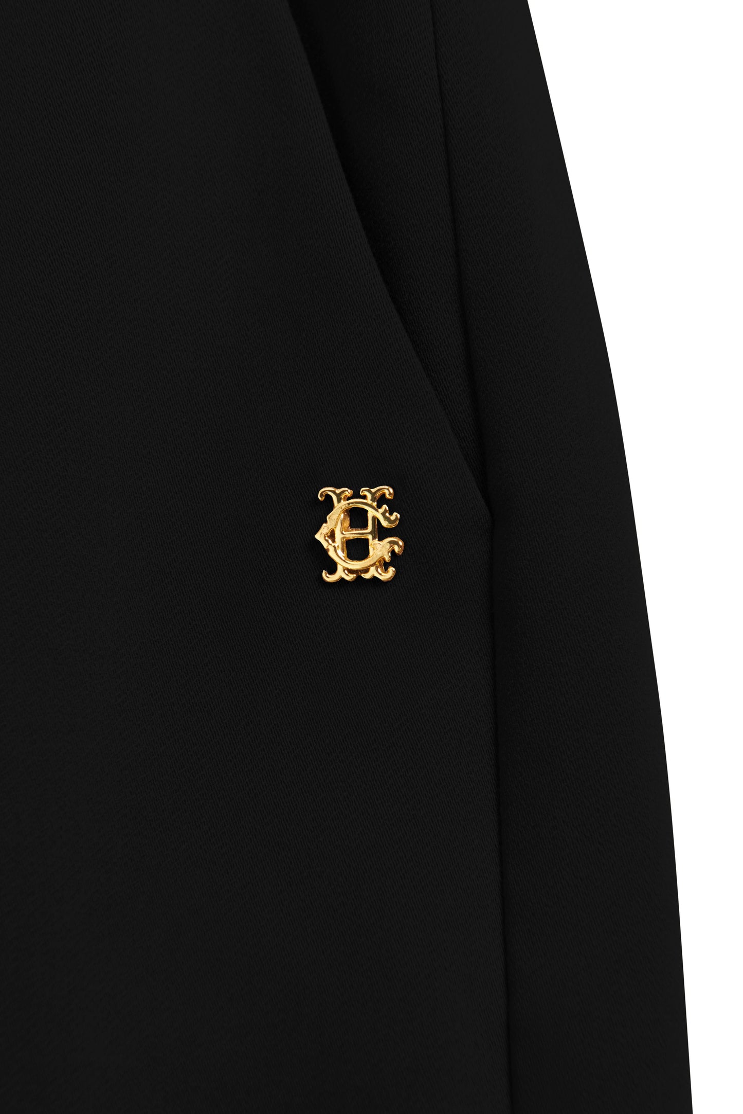 Pleated Wide Leg Trouser (Black)