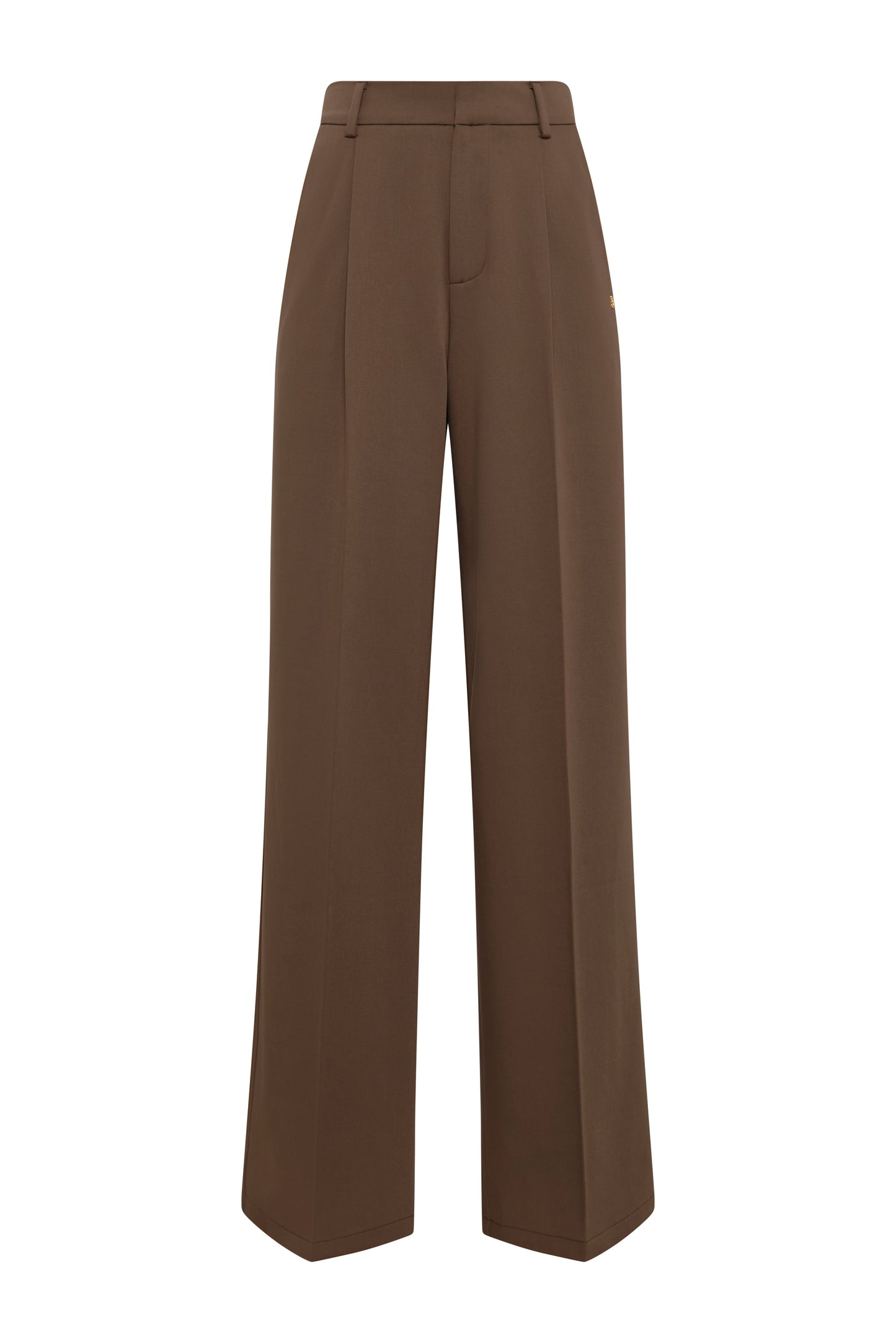 Pleated Wide Leg Trouser (Mocha)