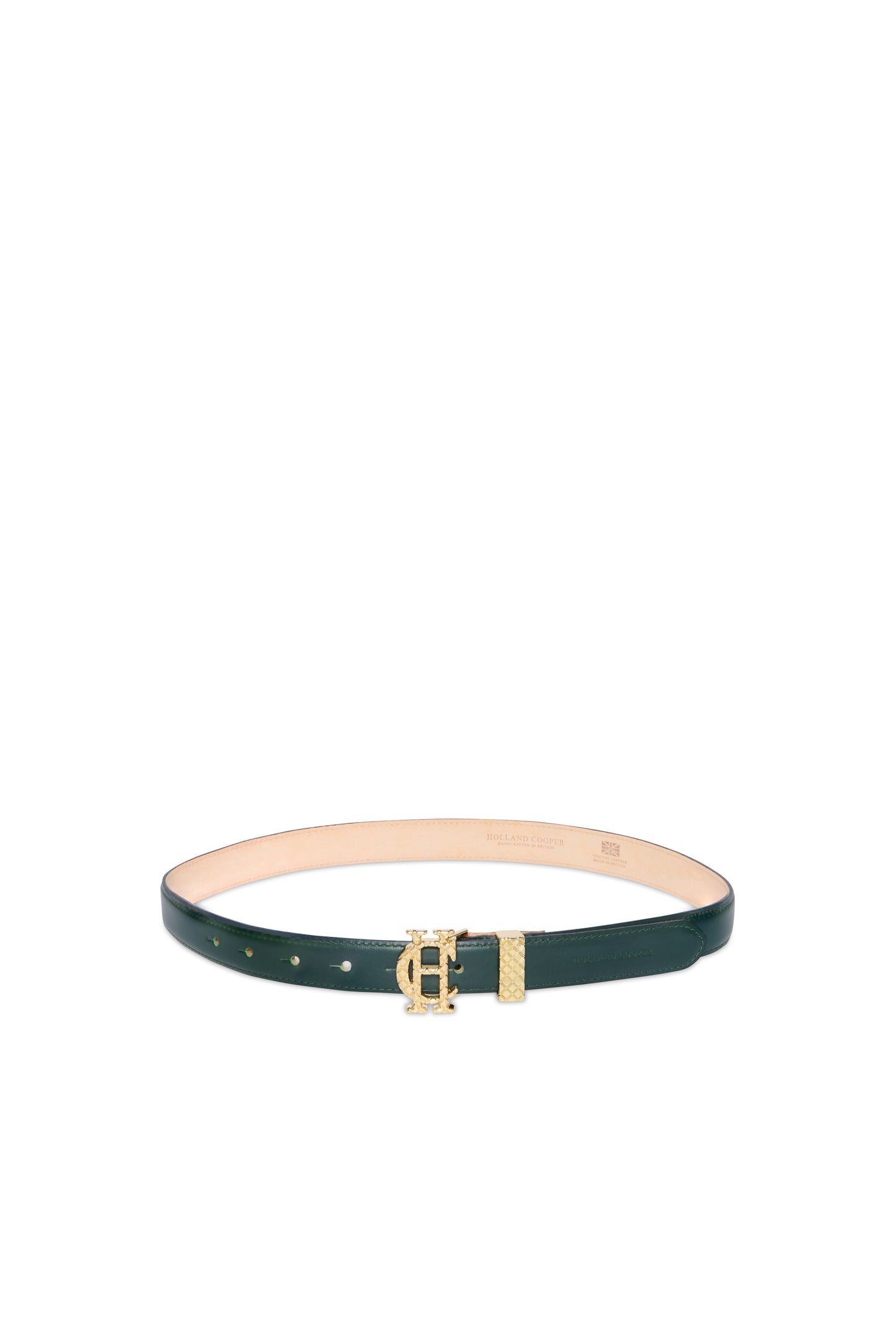 Quilted Slim Belt (Racing Green)