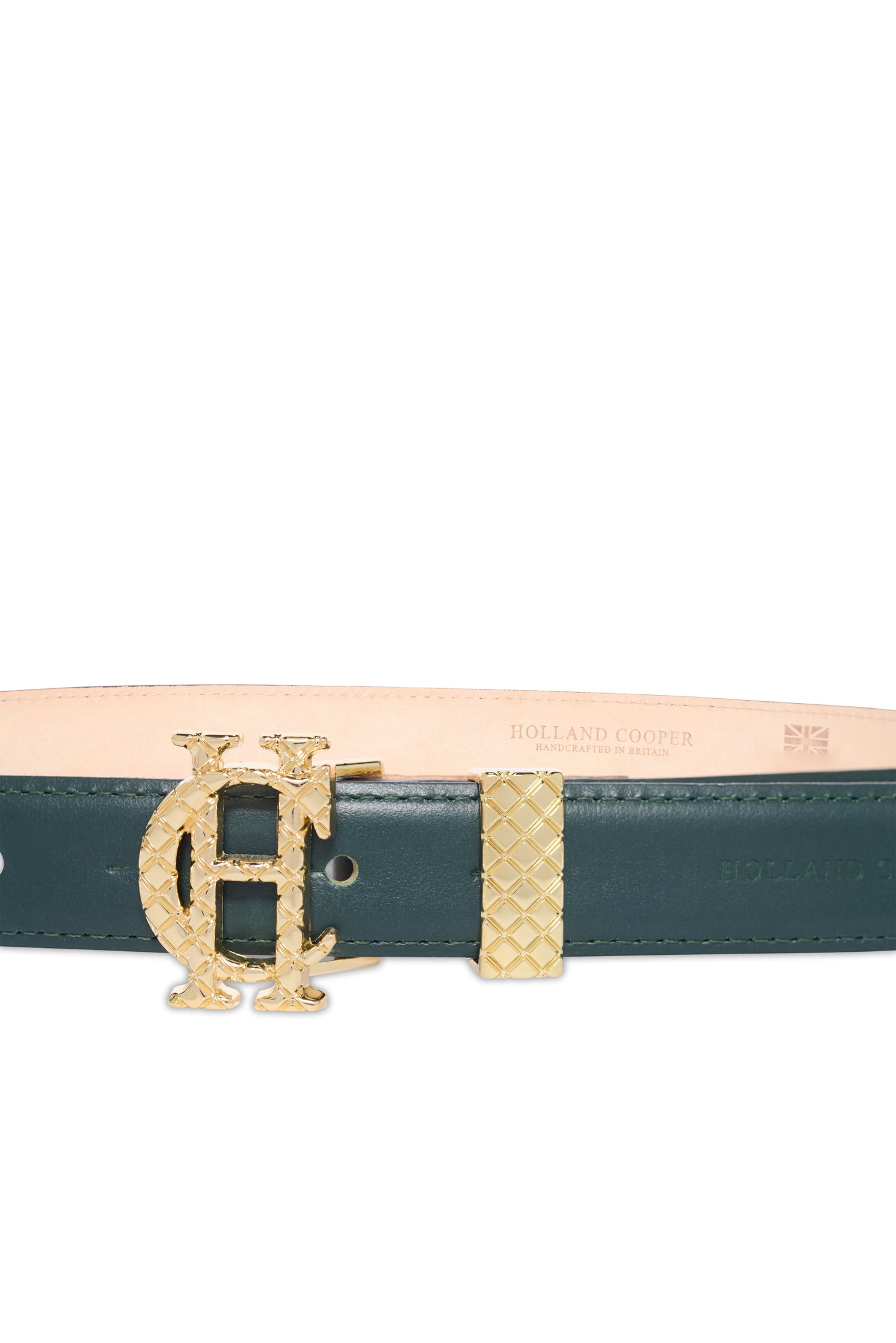 Quilted Slim Belt (Racing Green)