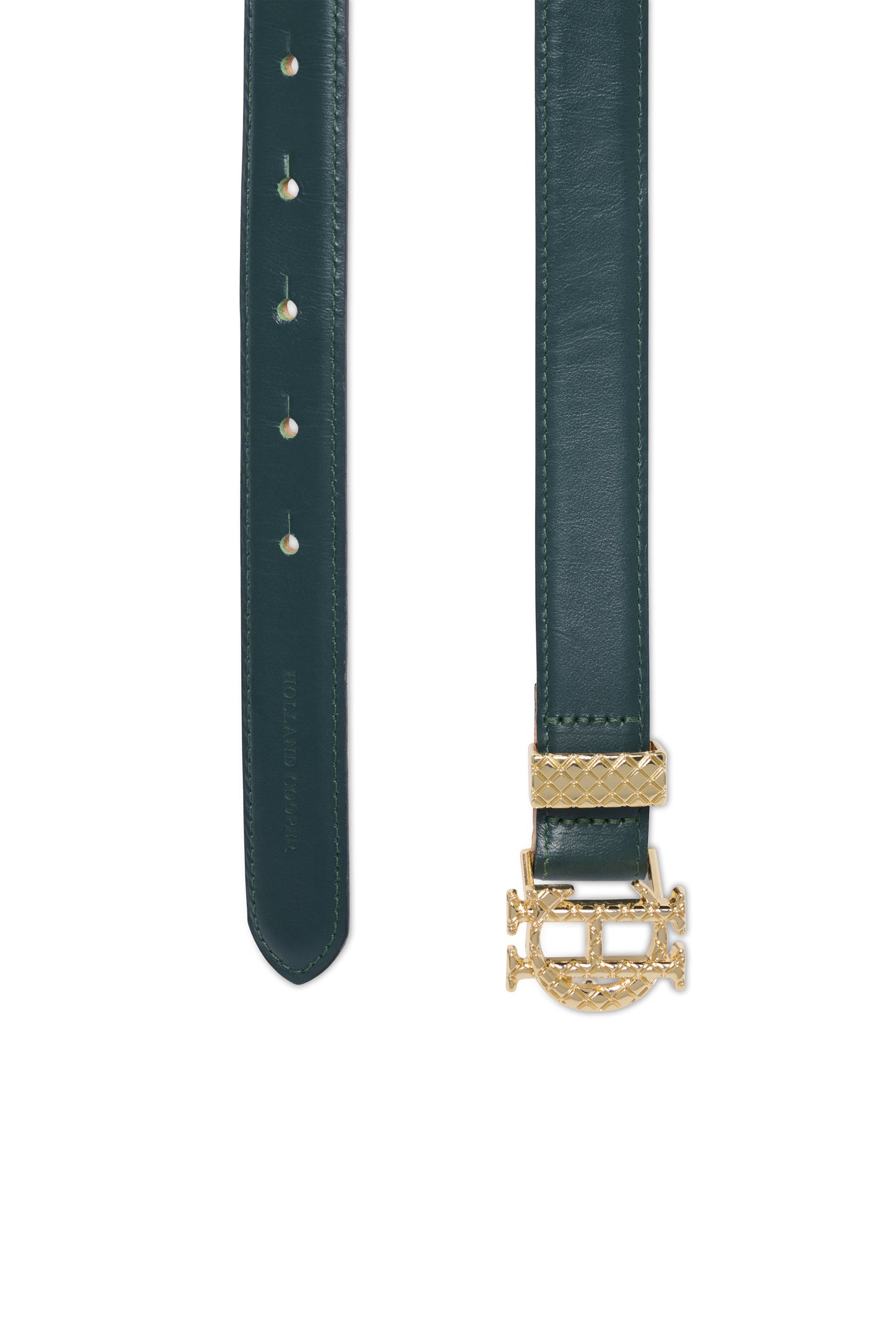 Quilted Slim Belt (Racing Green)