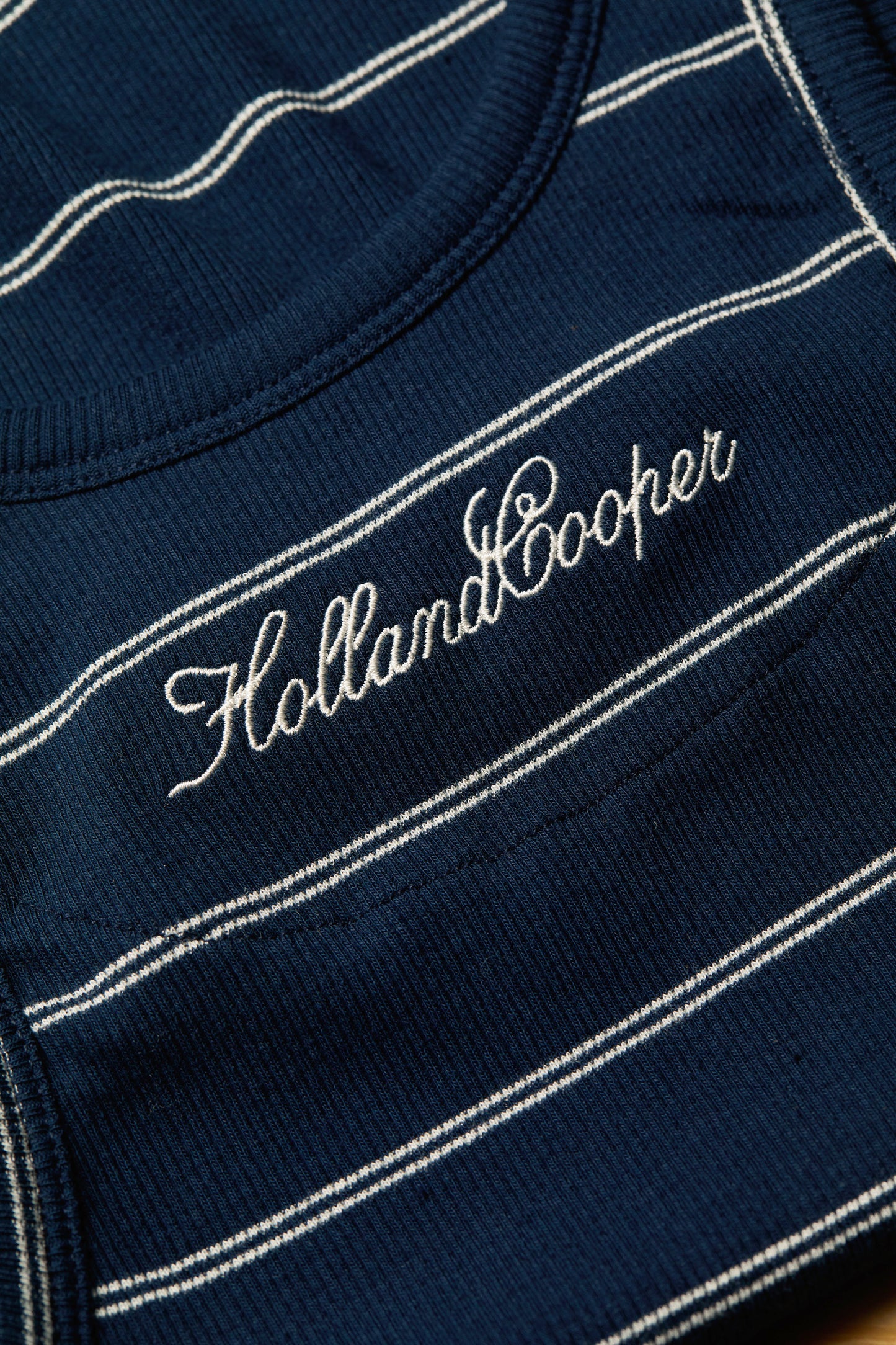 Rebecca Rib Tank (Ink Navy Stripe)