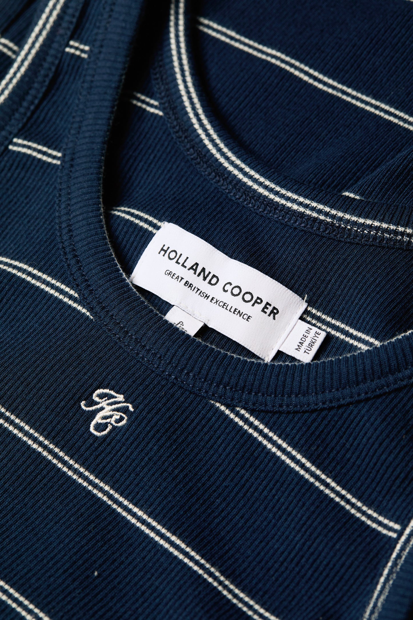 Rebecca Rib Tank (Ink Navy Stripe)