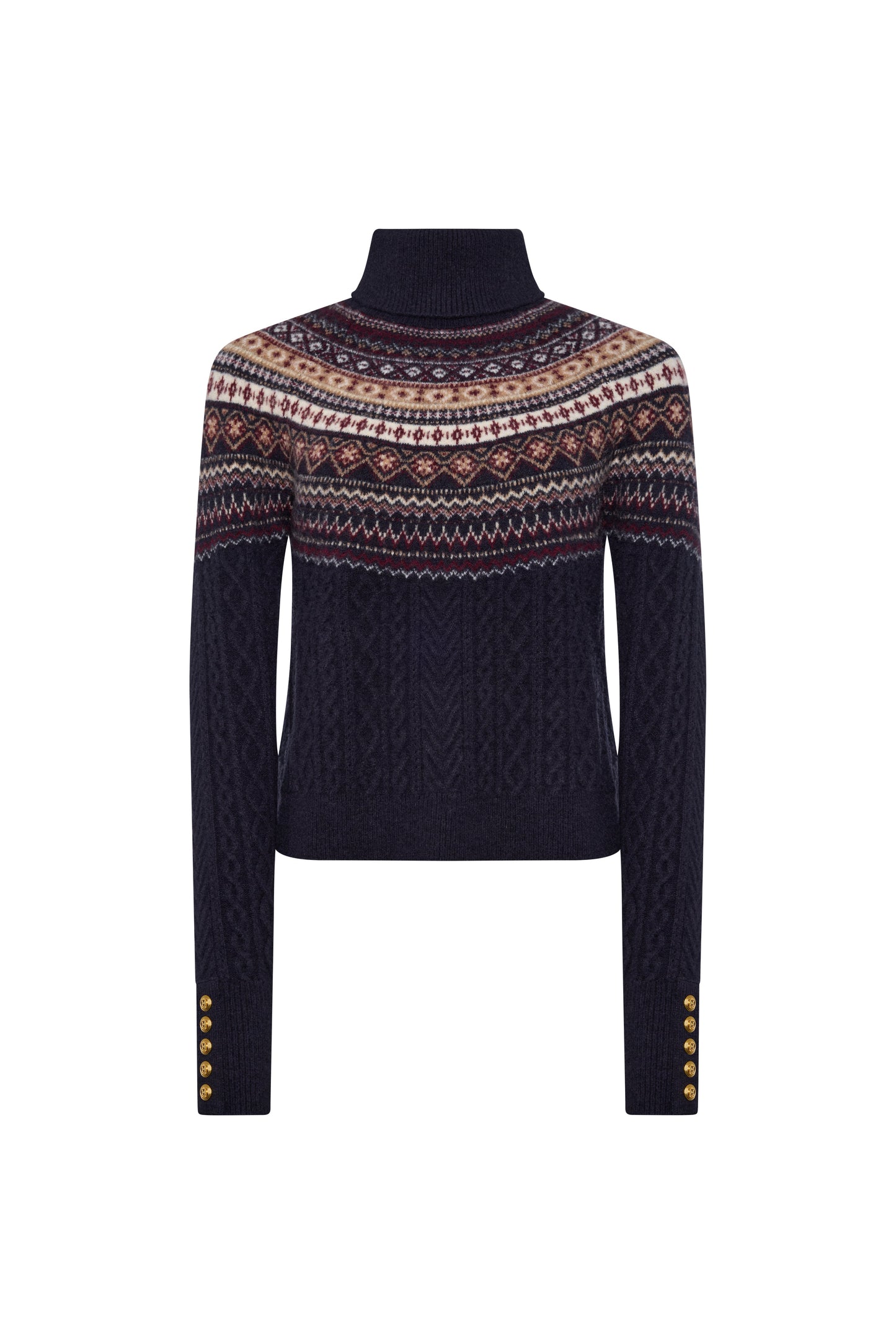 Rebecca Roll Neck Knit (Ink Navy)