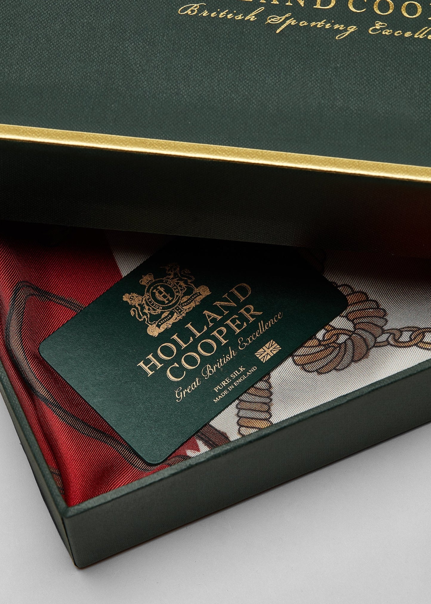 Regal Horse Silk Scarf (Racing Green Heritage Red)