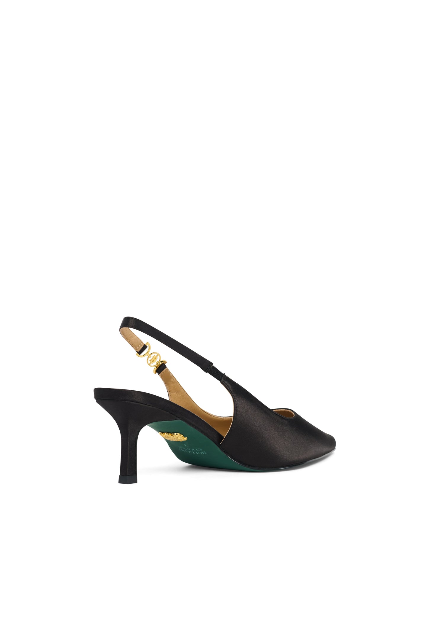 Regency Satin Kitten Heel (Black Satin)