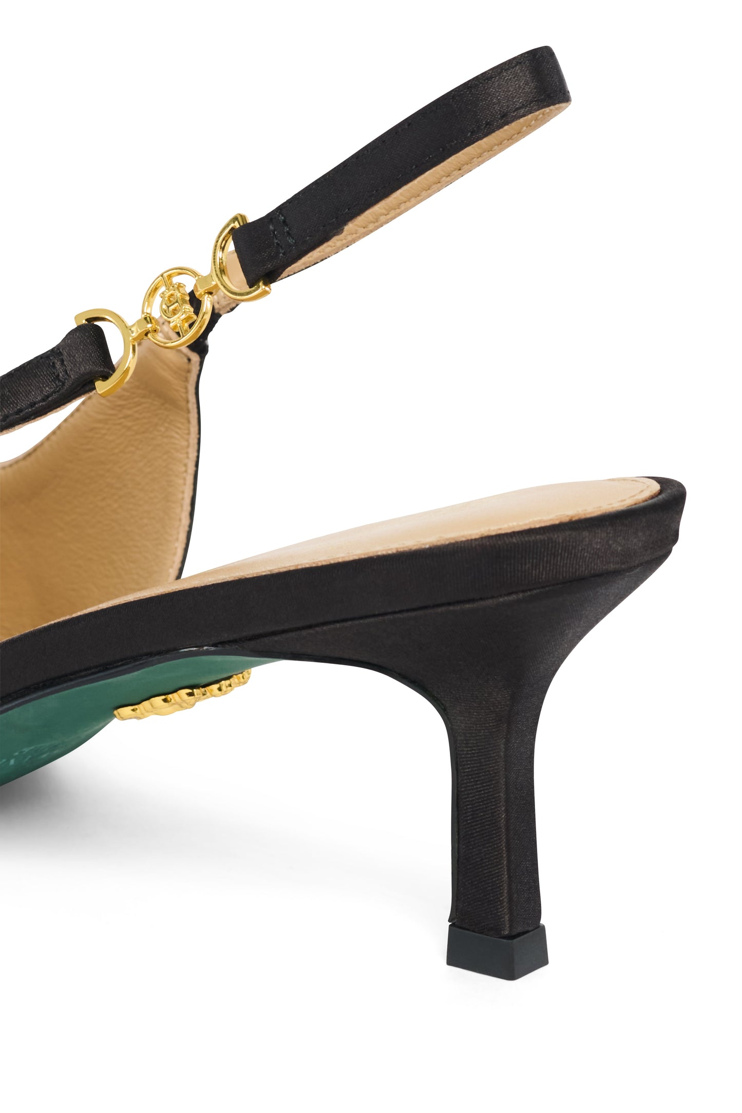 Regency Satin Kitten Heel (Black Satin)