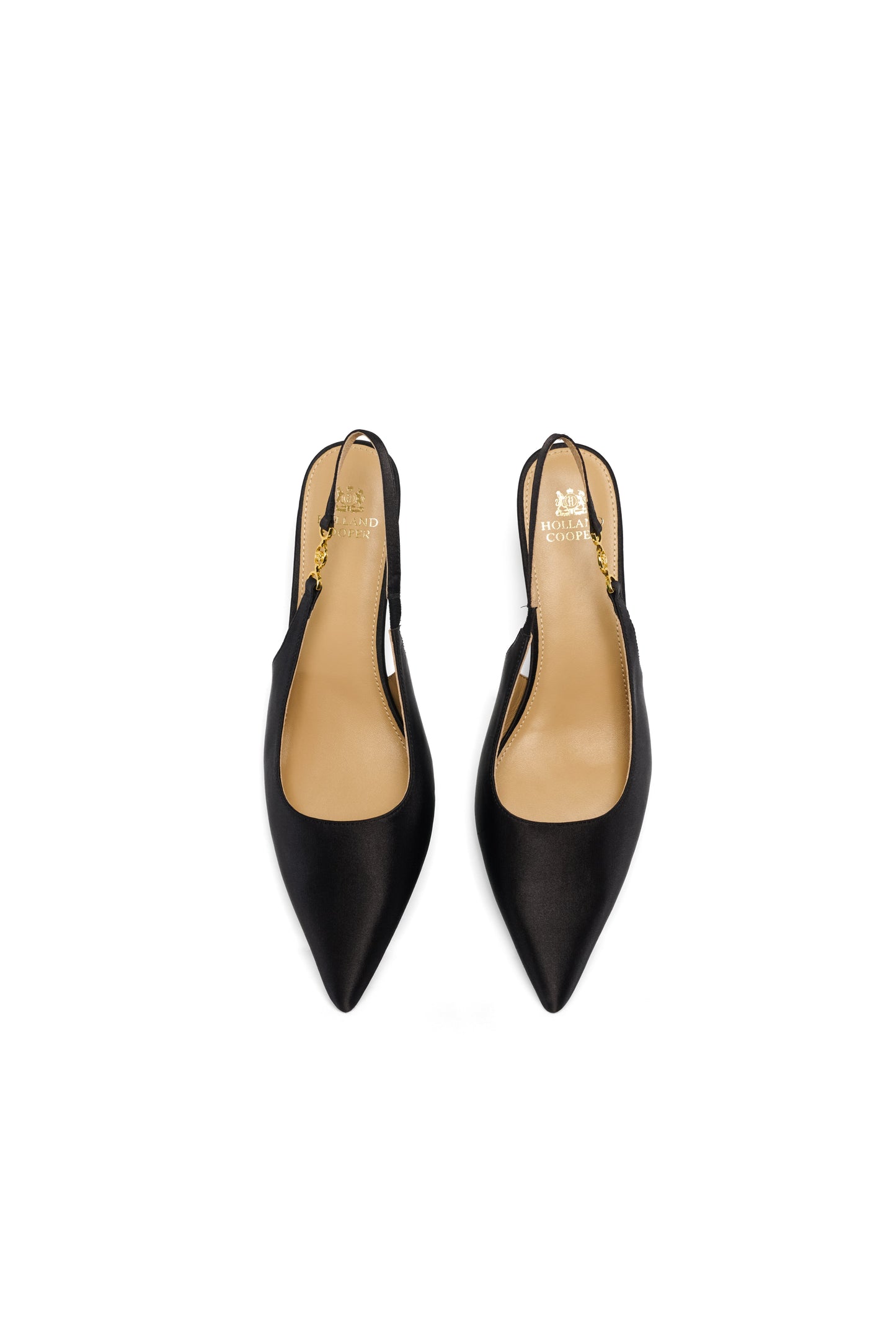 Regency Satin Kitten Heel (Black Satin)