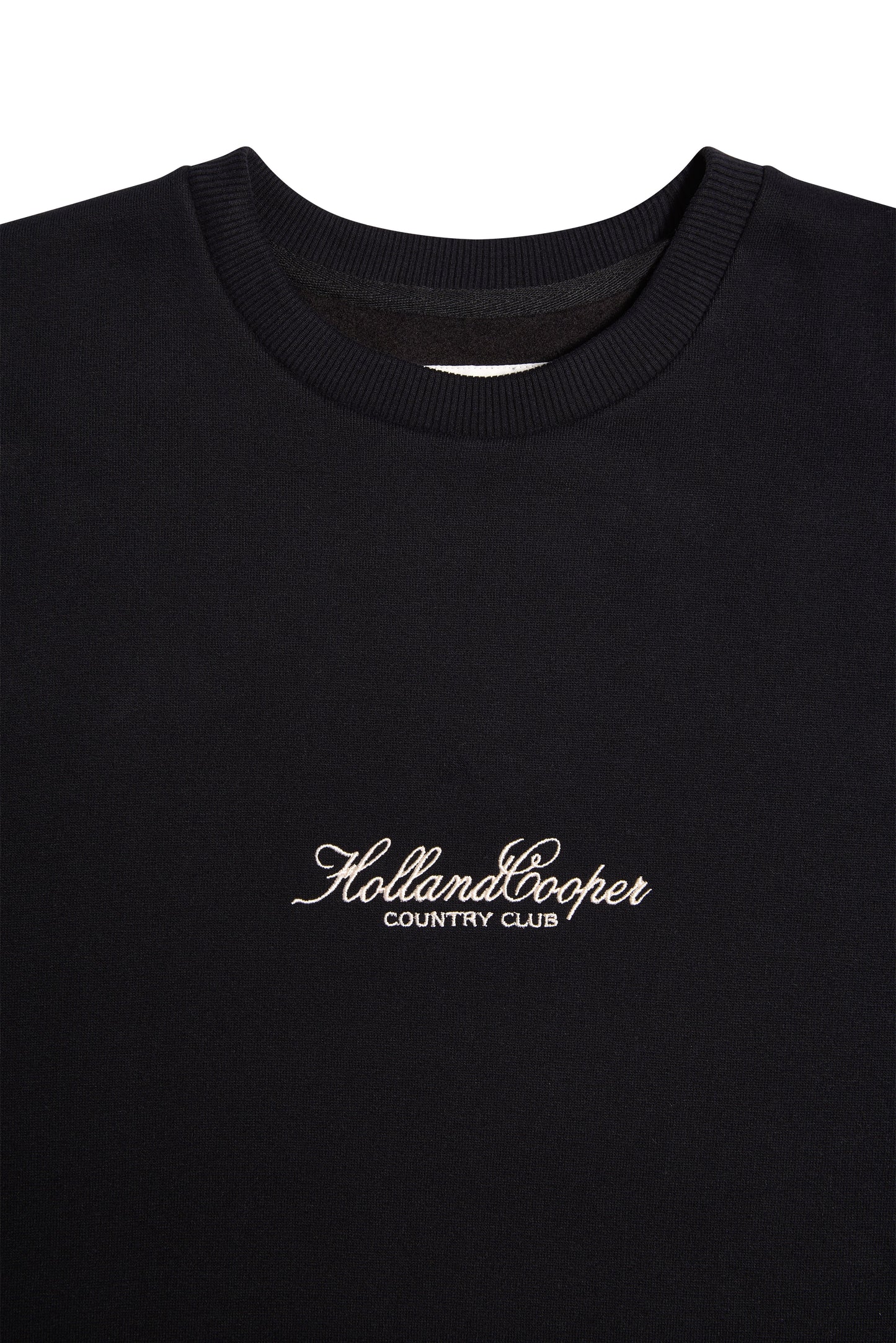 Relaxed Fit Crew Neck Sweat (Black)