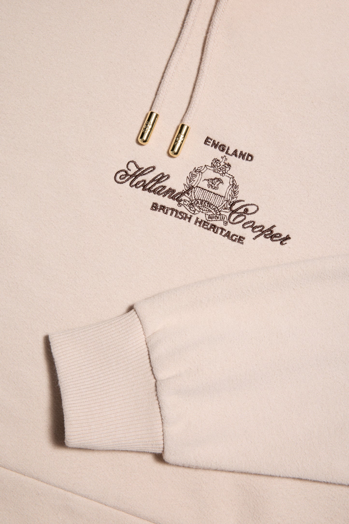 Relaxed Fit Script Hoodie (Stone)