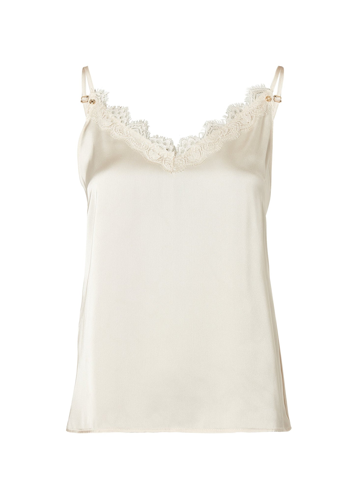 Satin Lace Cami (Oyster)