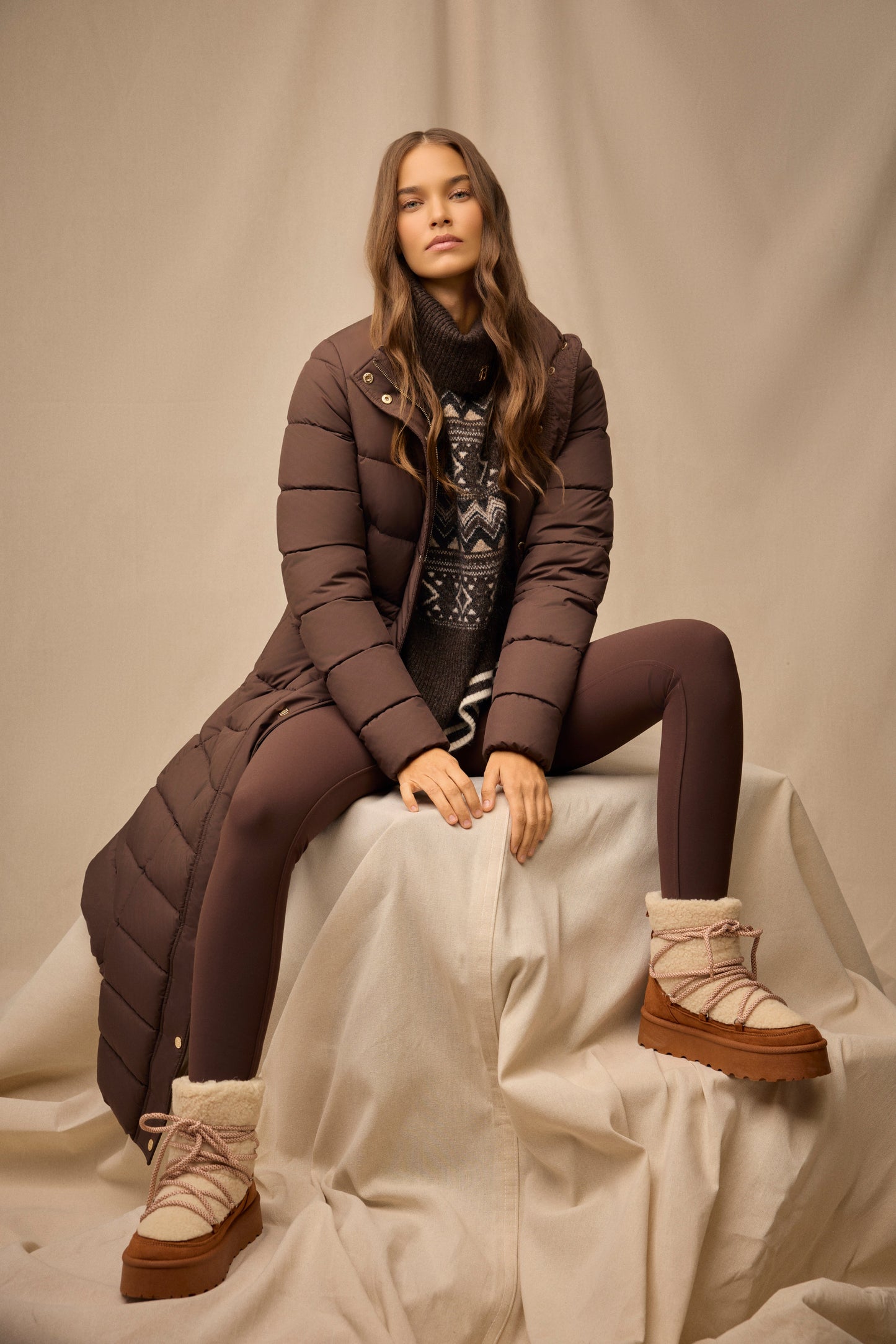 Milton Longline Coat (Chocolate)