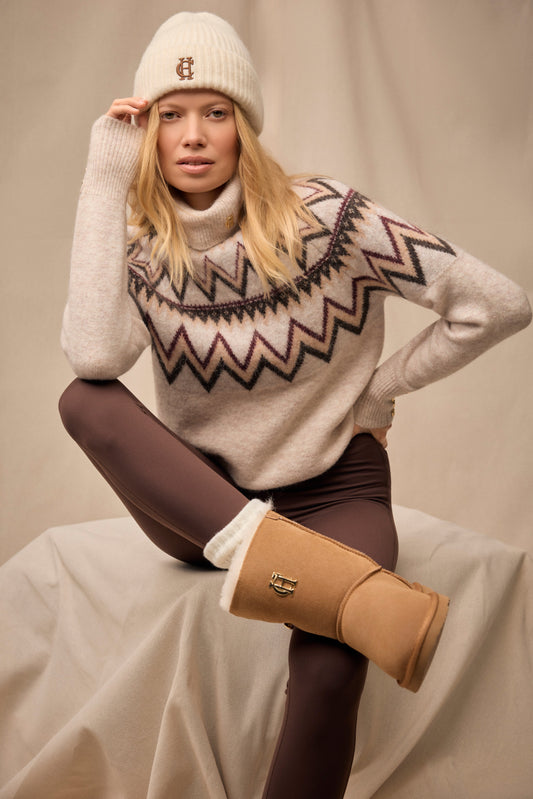 Alice Roll Neck Knit (Barley)