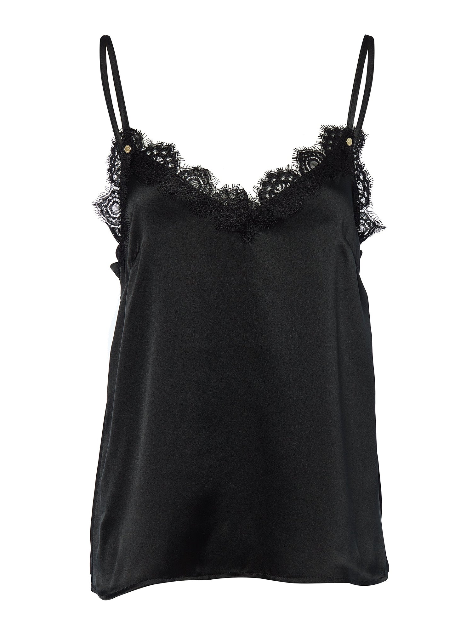 Silk Lace Cami (Black)